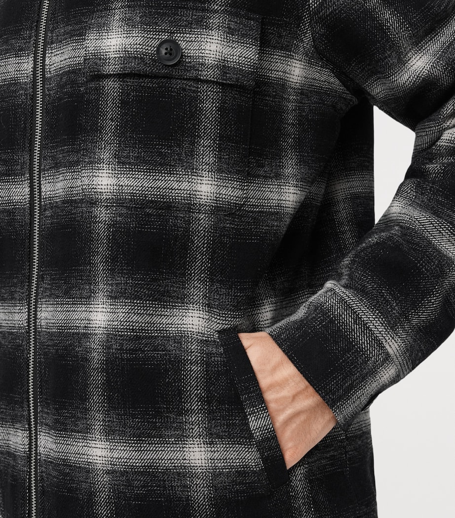 Organic Cotton Check Bayo Jacket BLACK Image 8