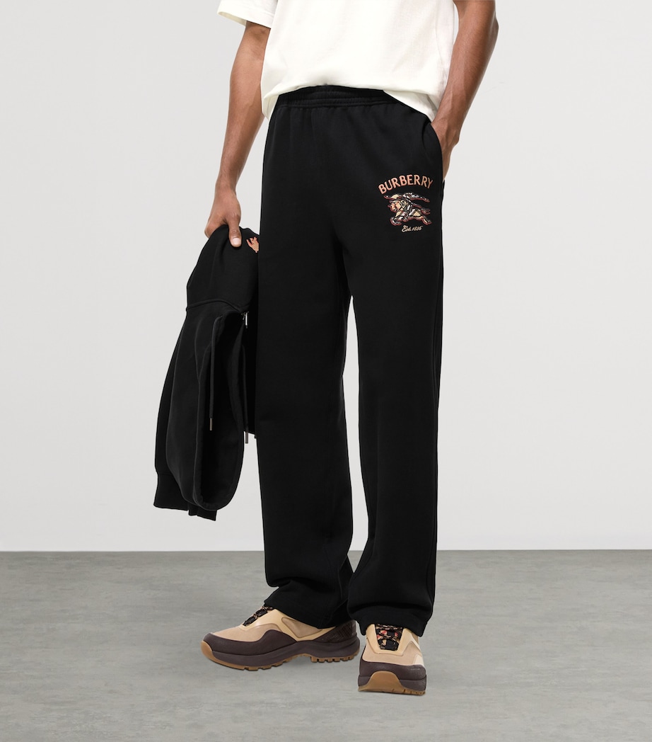 Burberry Mens Cotton EKD Track Pants Black Image 2
