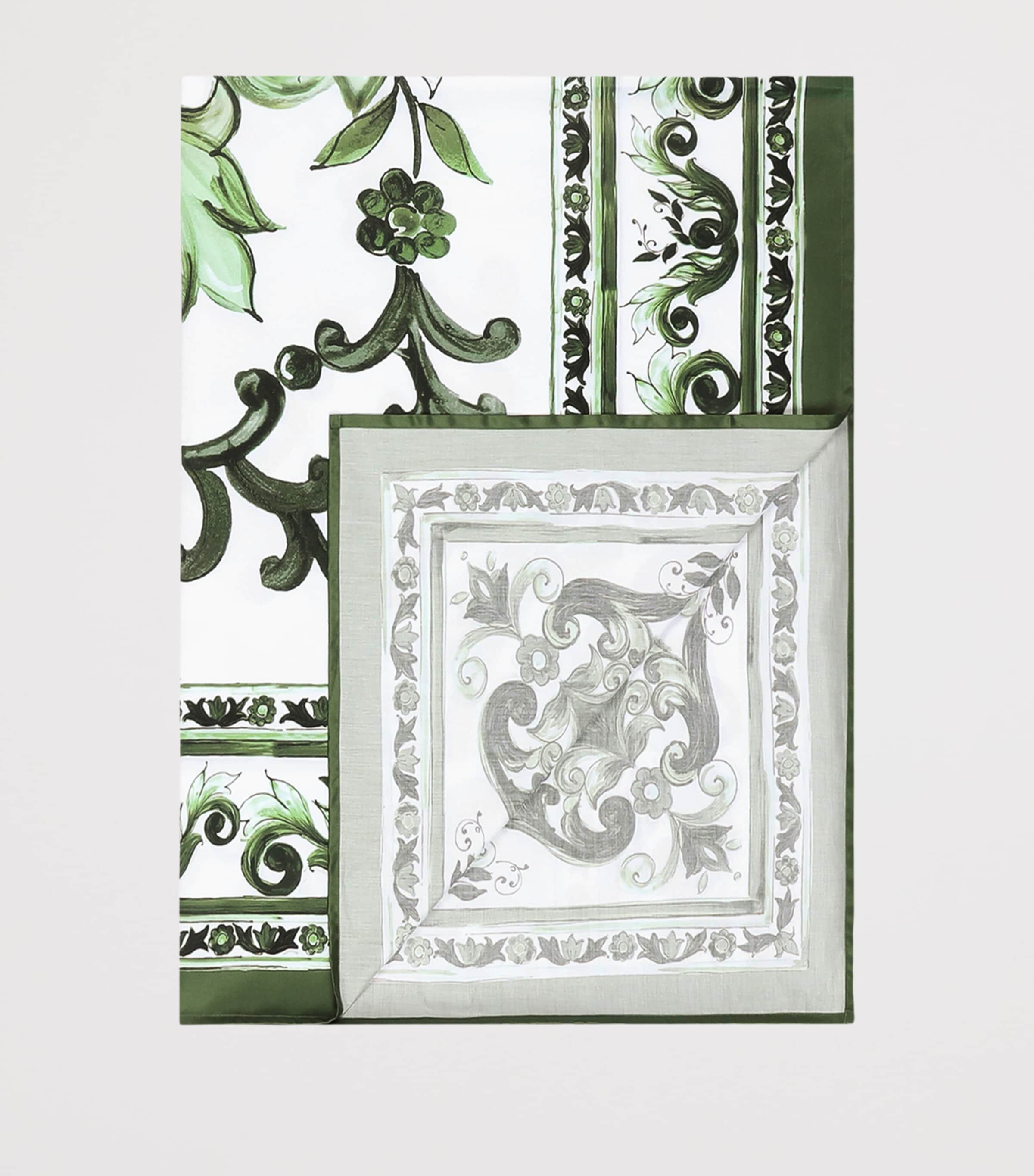 Cotton Majolica King Fitted Sheet (300cm x 300cm) UV011-MAIOLICA VERDE Image 2