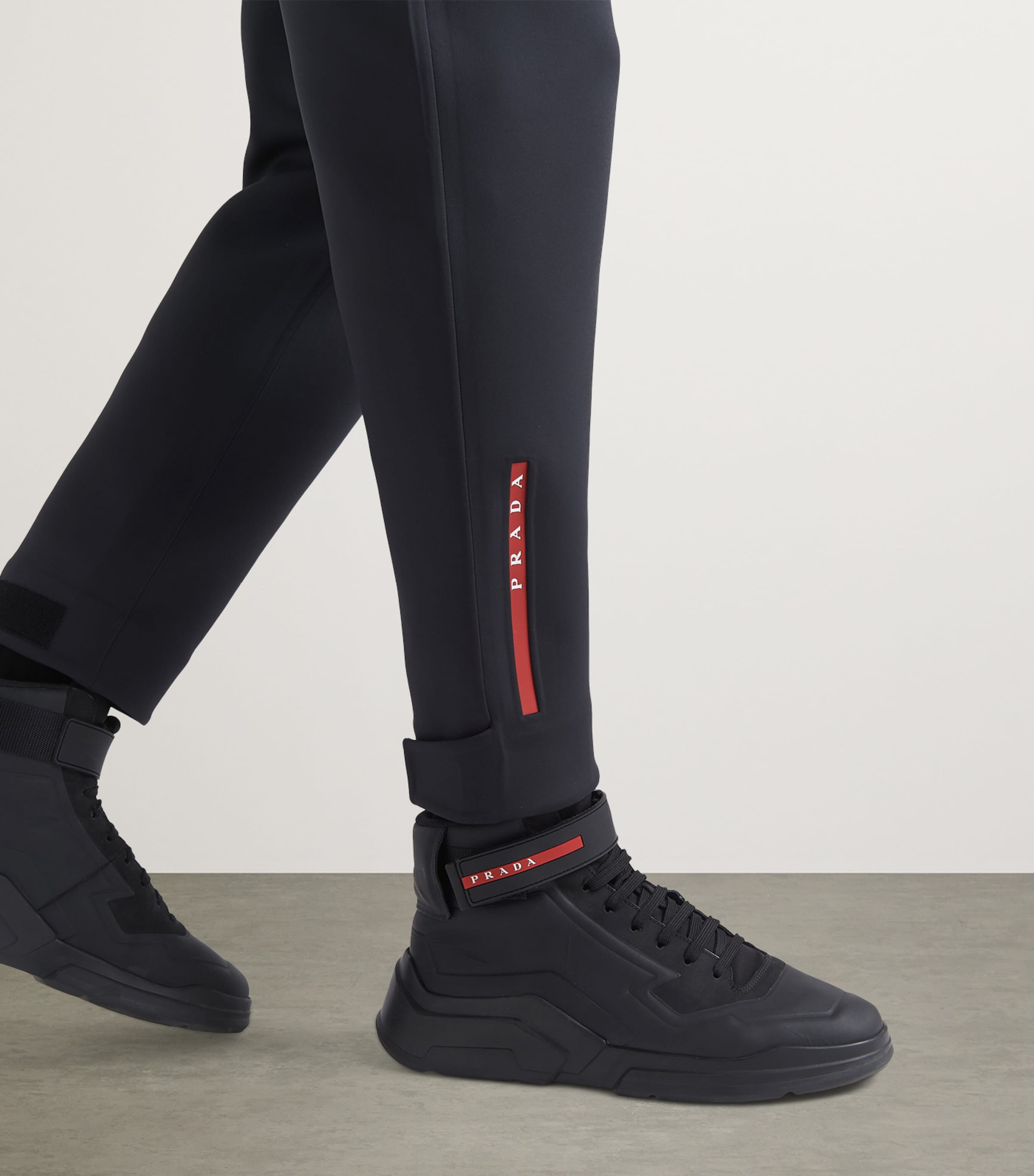 Prada Black Technical Fabric Sweatpants | Harrods UK