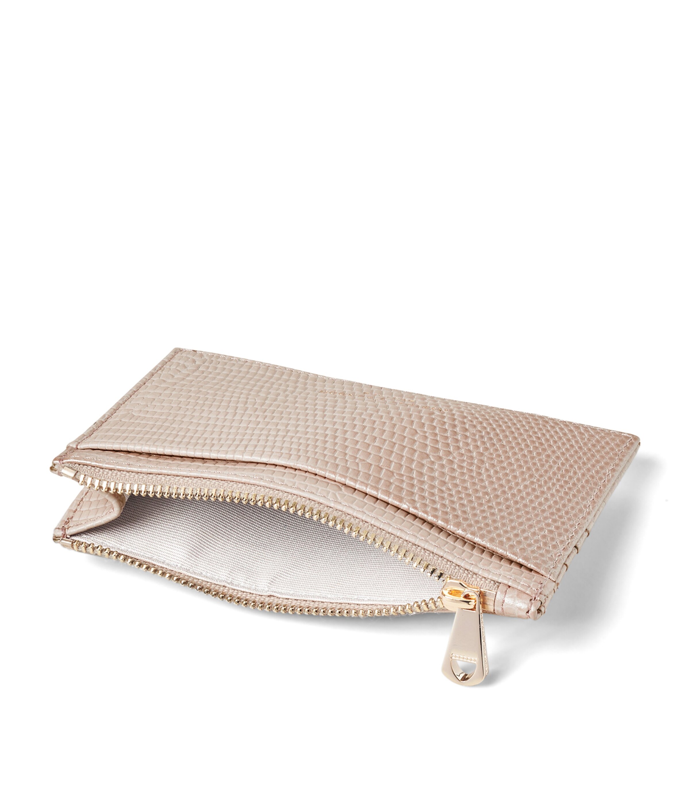 Leather Zipped Cardholder OYSTER Image 3