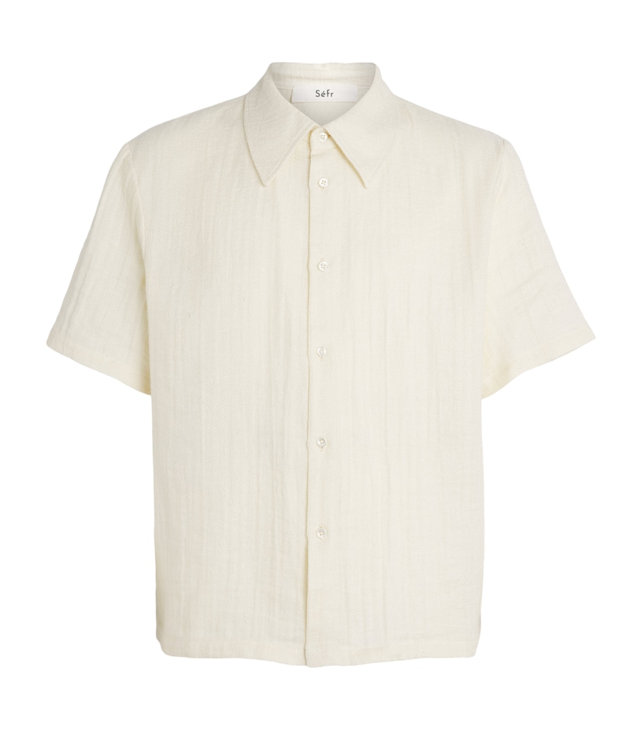 Séfr Mens Cotton-Linen Wes Shirt Dog Days Ecru Image 1