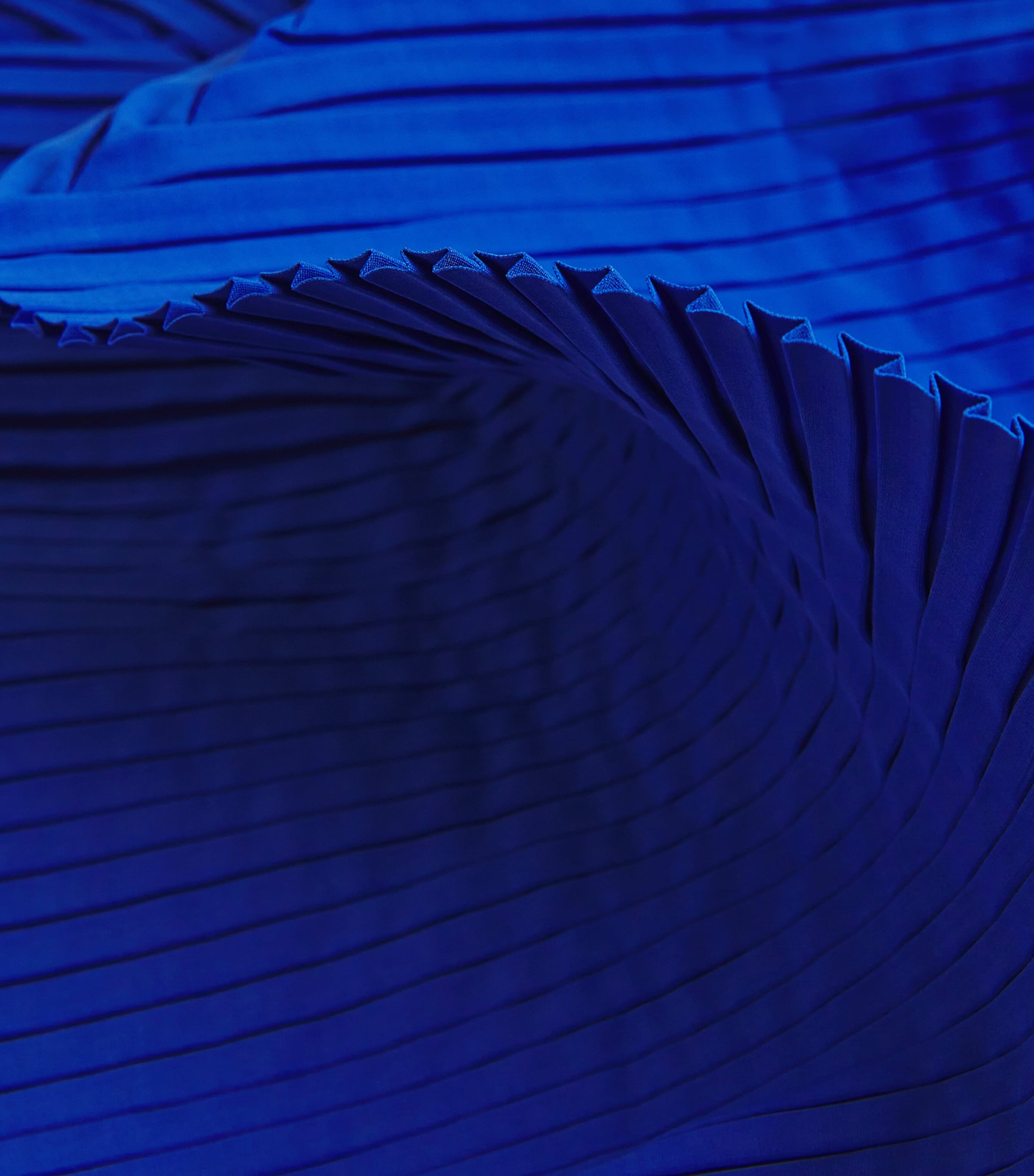 Fold Pleats Maxi Dress BLUE Image 5