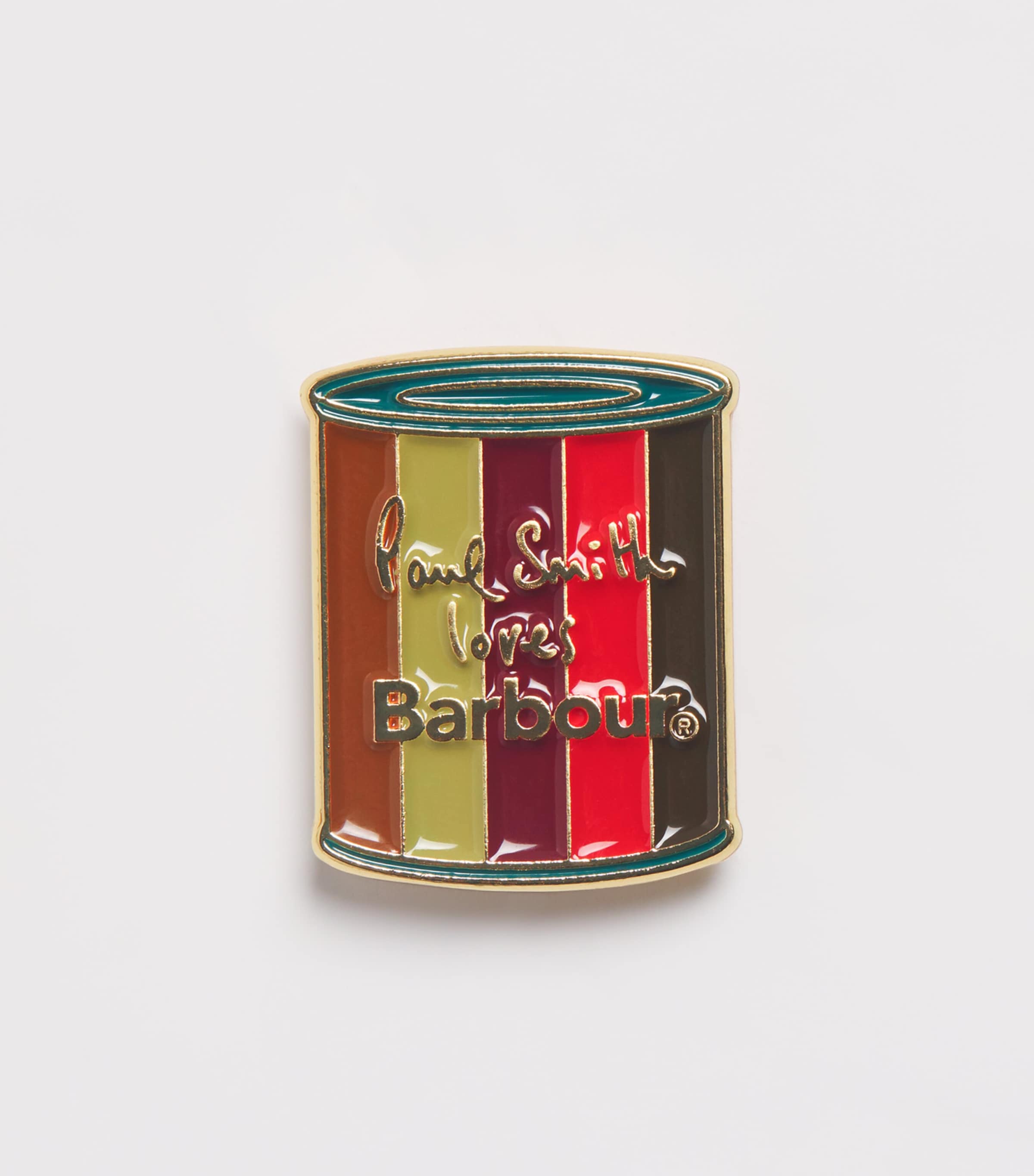 Barbour x Paul Smith Pin Badge Wax Tin Image 3
