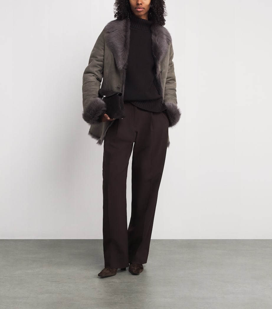 Suede-Shearling Louise Coat SOIL Image 2