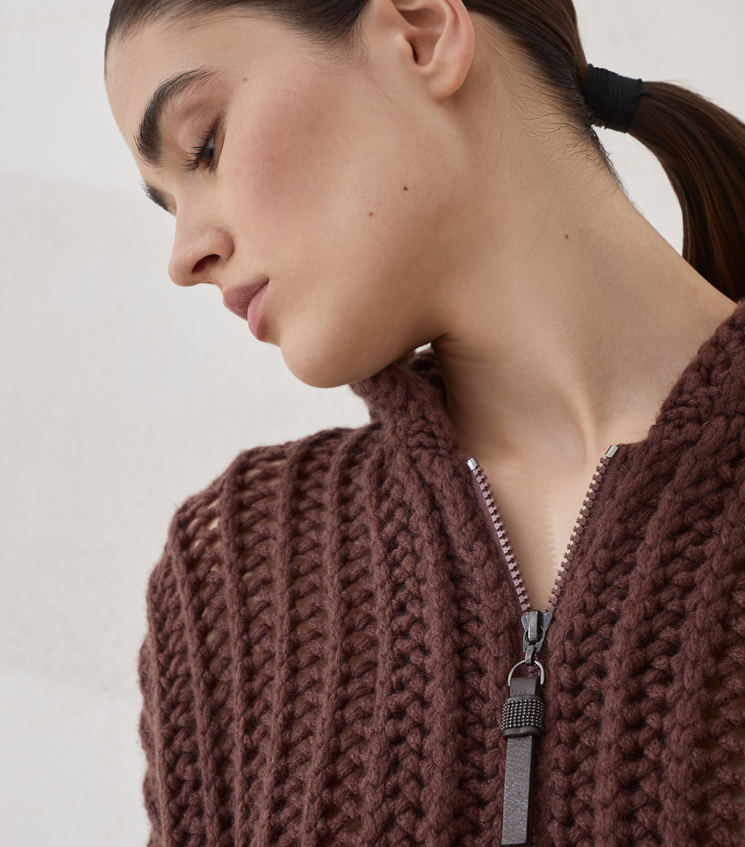 Cashmere Zip-Up Hoodie C2913 Image 2