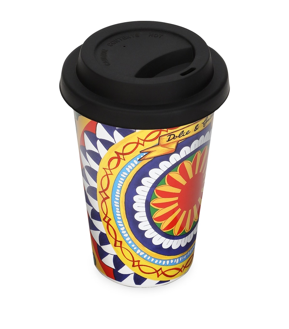 Dolce&Gabbana Casa Ceramic Travel Mug (14cm) Rosone F.do Ca Image 2