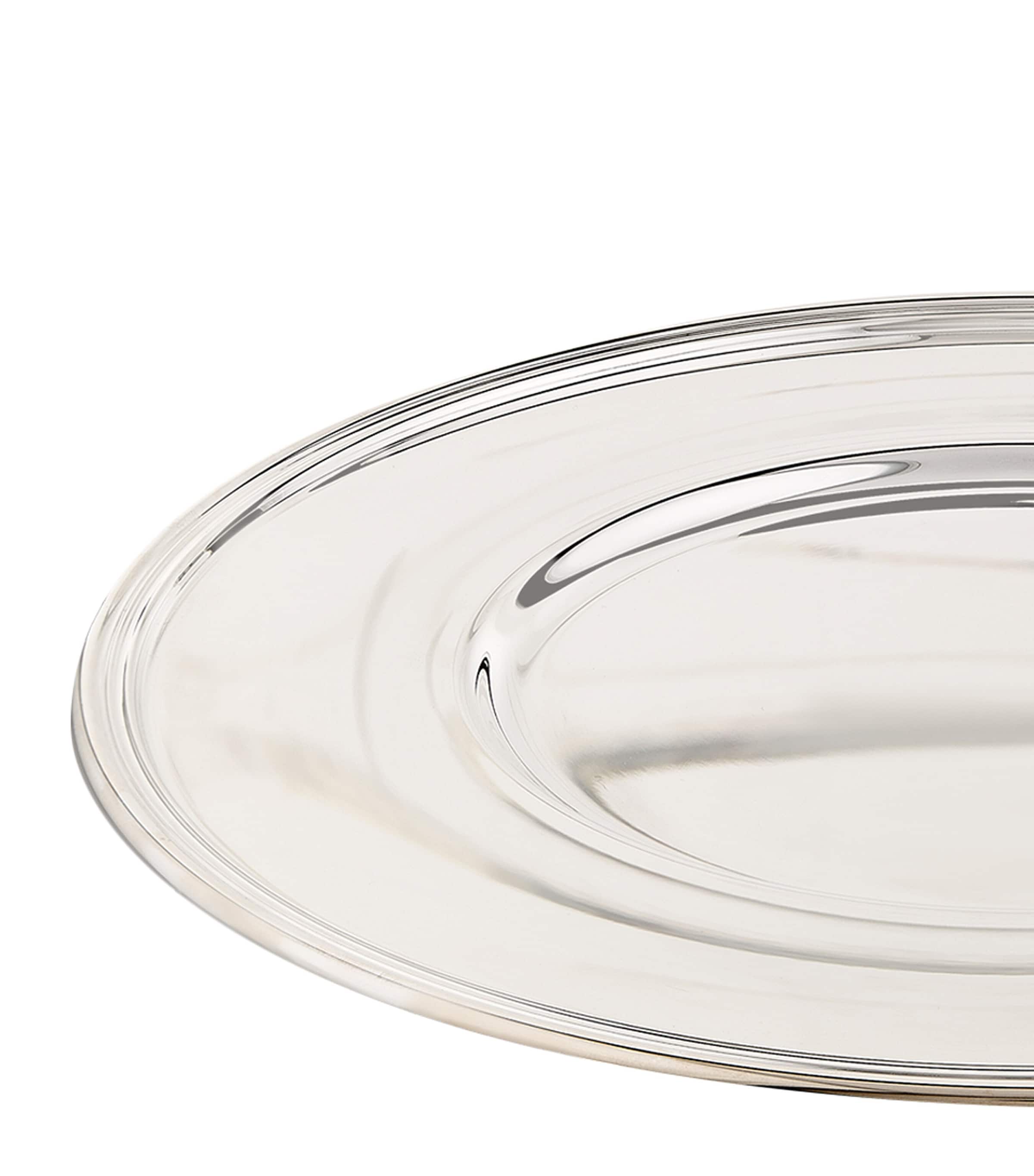 Silver Plated Georgian Lay Plate (33cm) SILVER Image 2