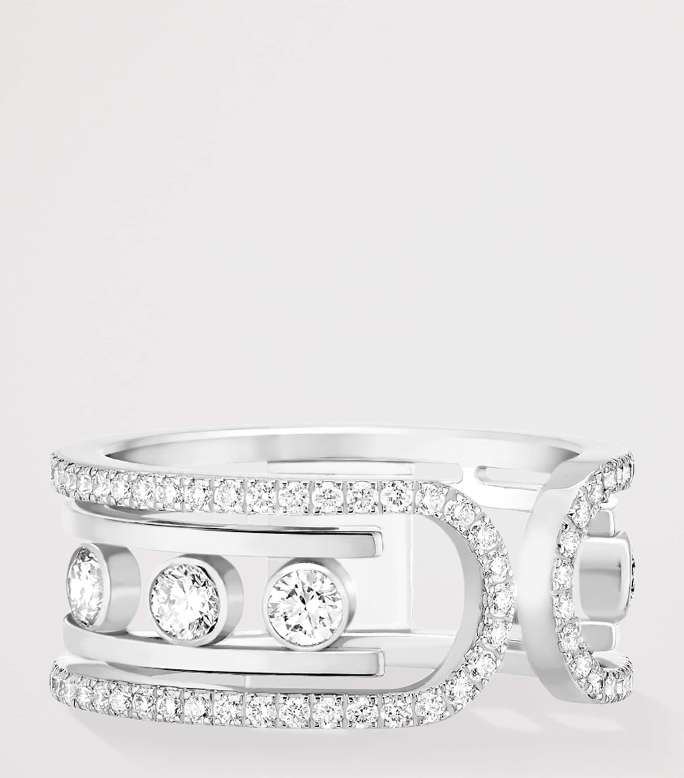 Messika Move 10th Birthday White Gold and Diamond Ring White Gold Image 3
