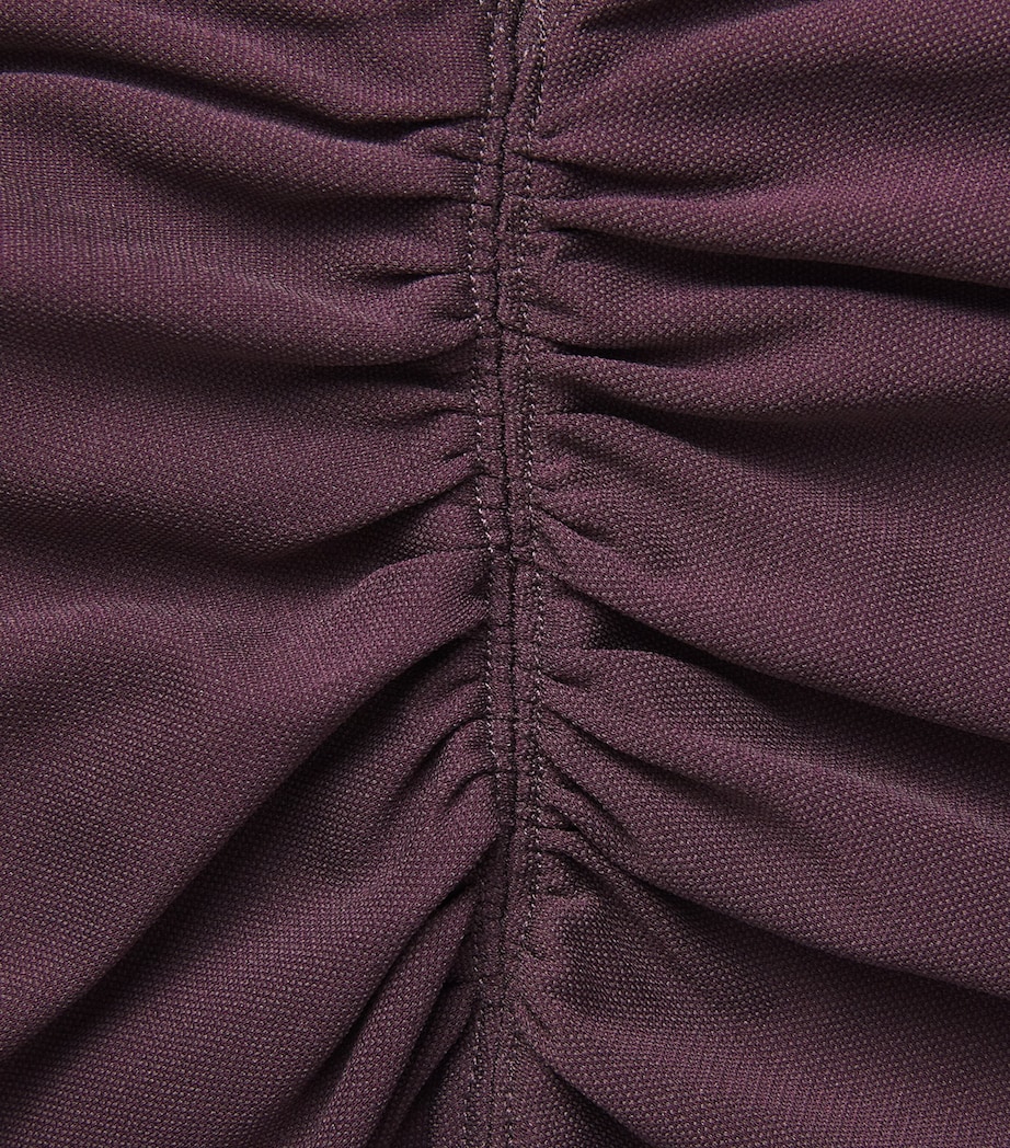 Wolford Womens Fluid Drape Bodysuit Wild Plum Image 6