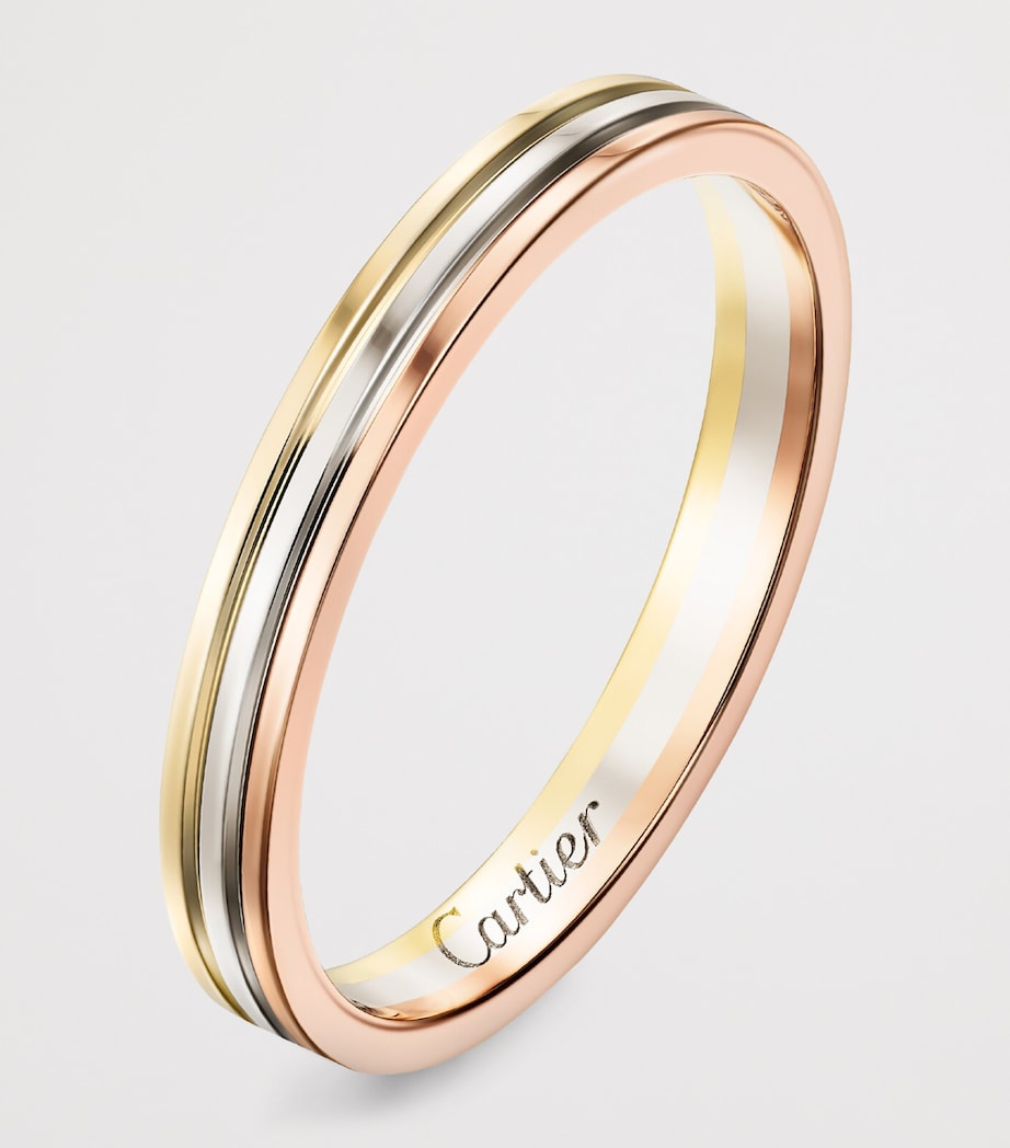 Cartier Yellow, White and Rose Gold Vendôme Louis Cartier Wedding Band White Yel Rose Gold Image 4