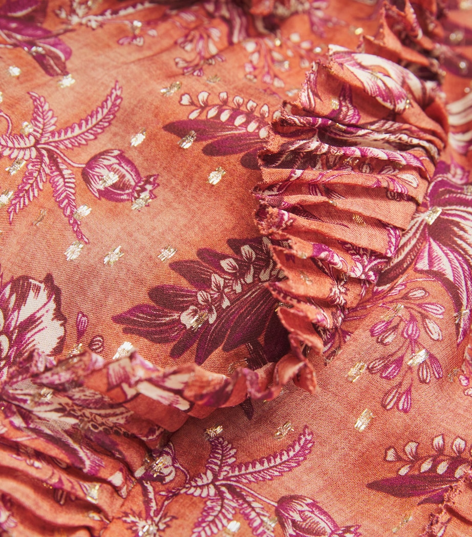 Silk-Blend Aida Maxi Dress OLEANDER Image 5