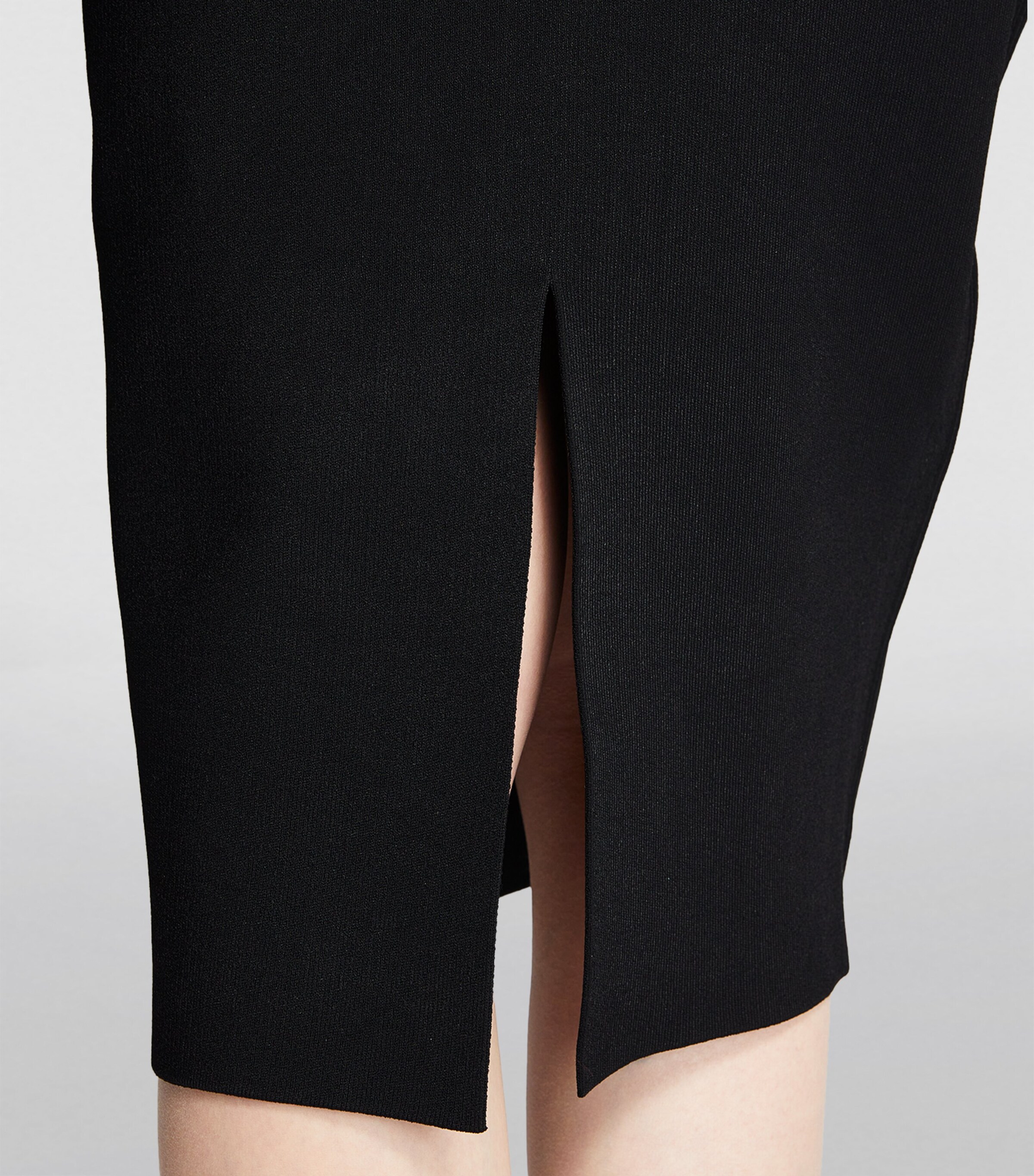 Victoria Beckham Womens VB Body Midi Skirt Black Image 7