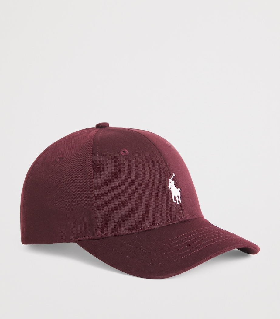 Twill Polo Pony Baseball Cap RICH RUBY Image 2