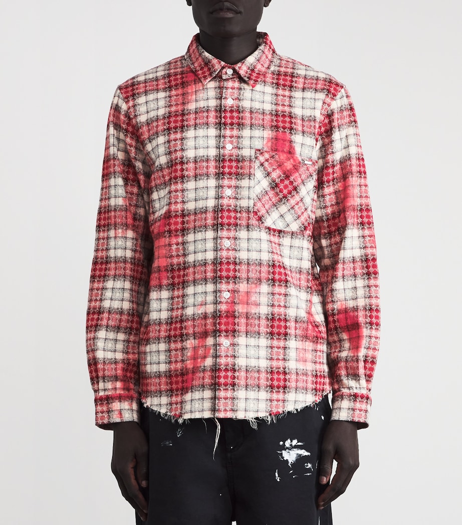 Distressed Bleached Flannel Shirt SAMBA Image 3