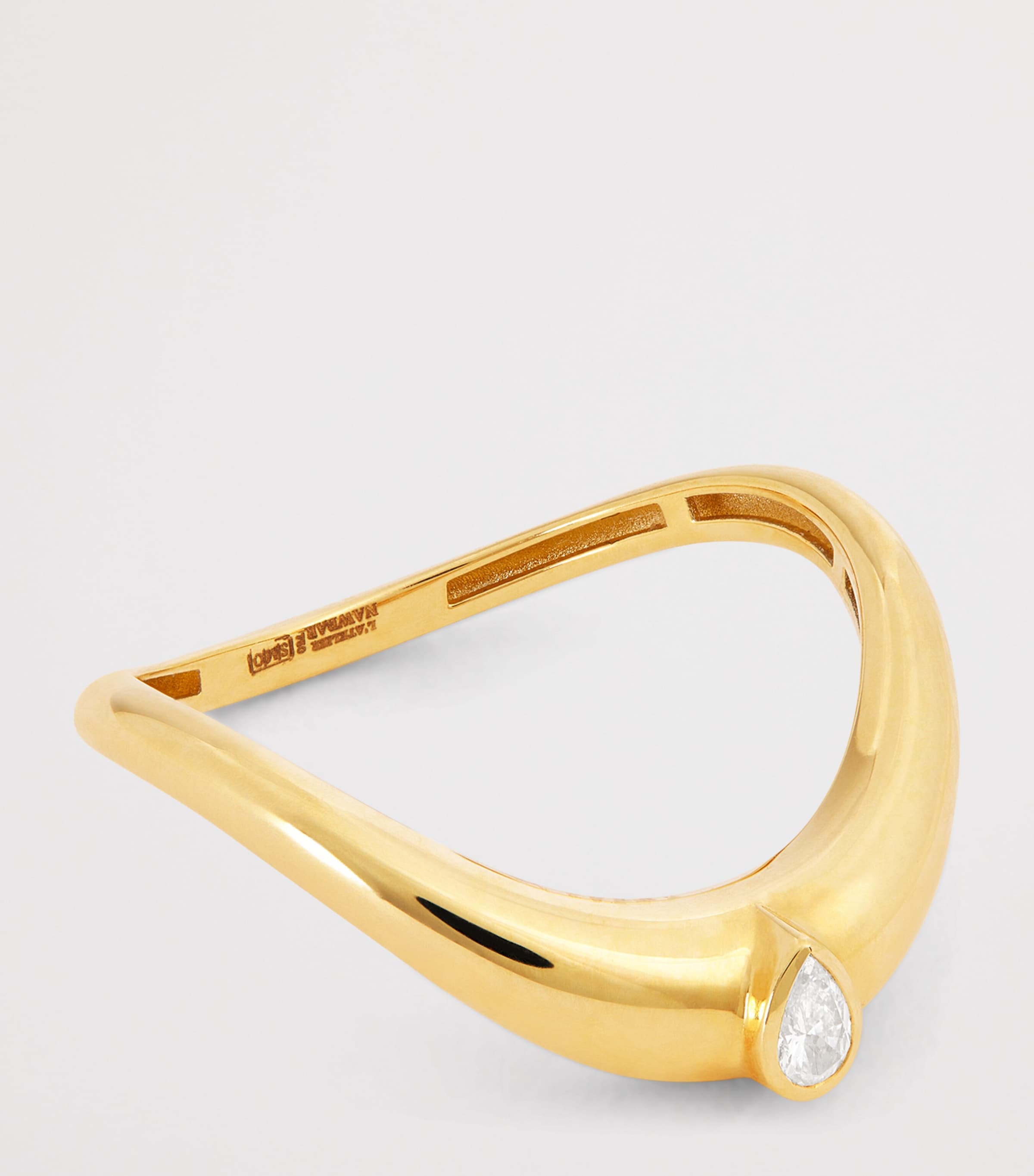 Yellow Gold and Diamond Boa Stackable Ring YELLOW GOLD Image 4