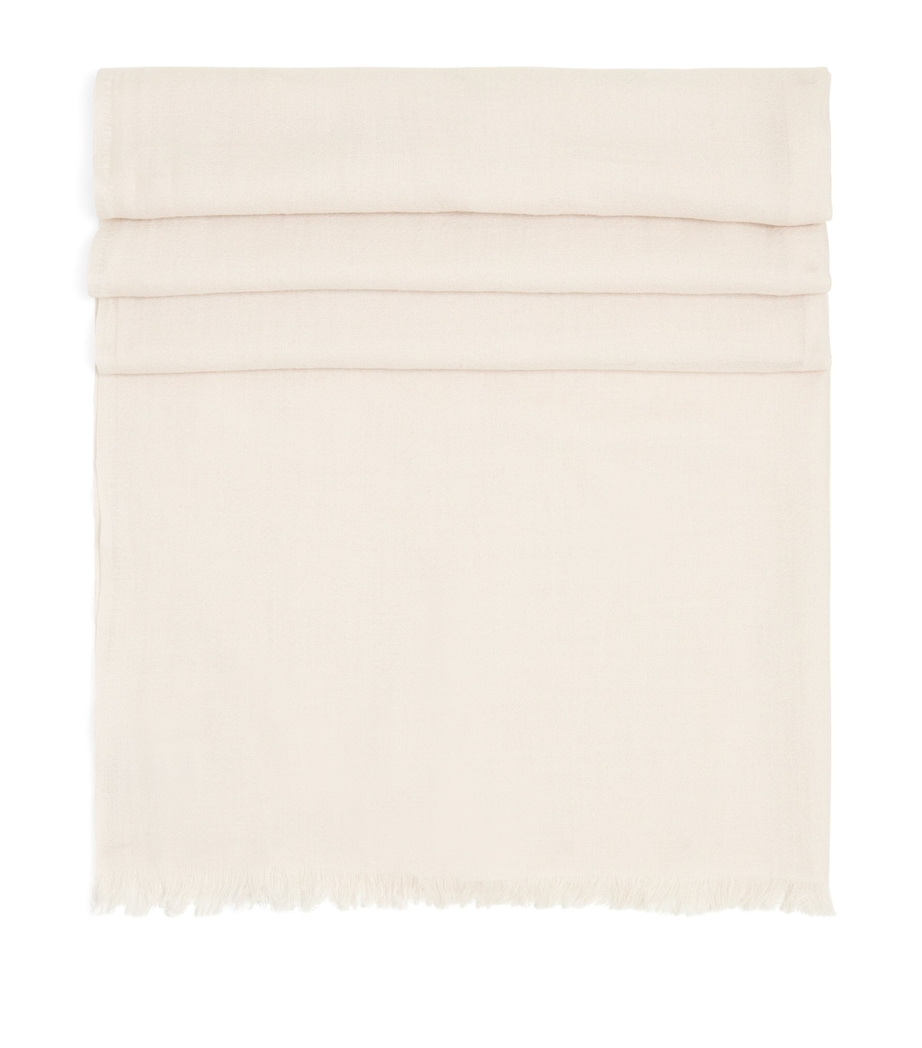 Cashmere-Silk Scarf N03WHITE - NATURAL Image 1