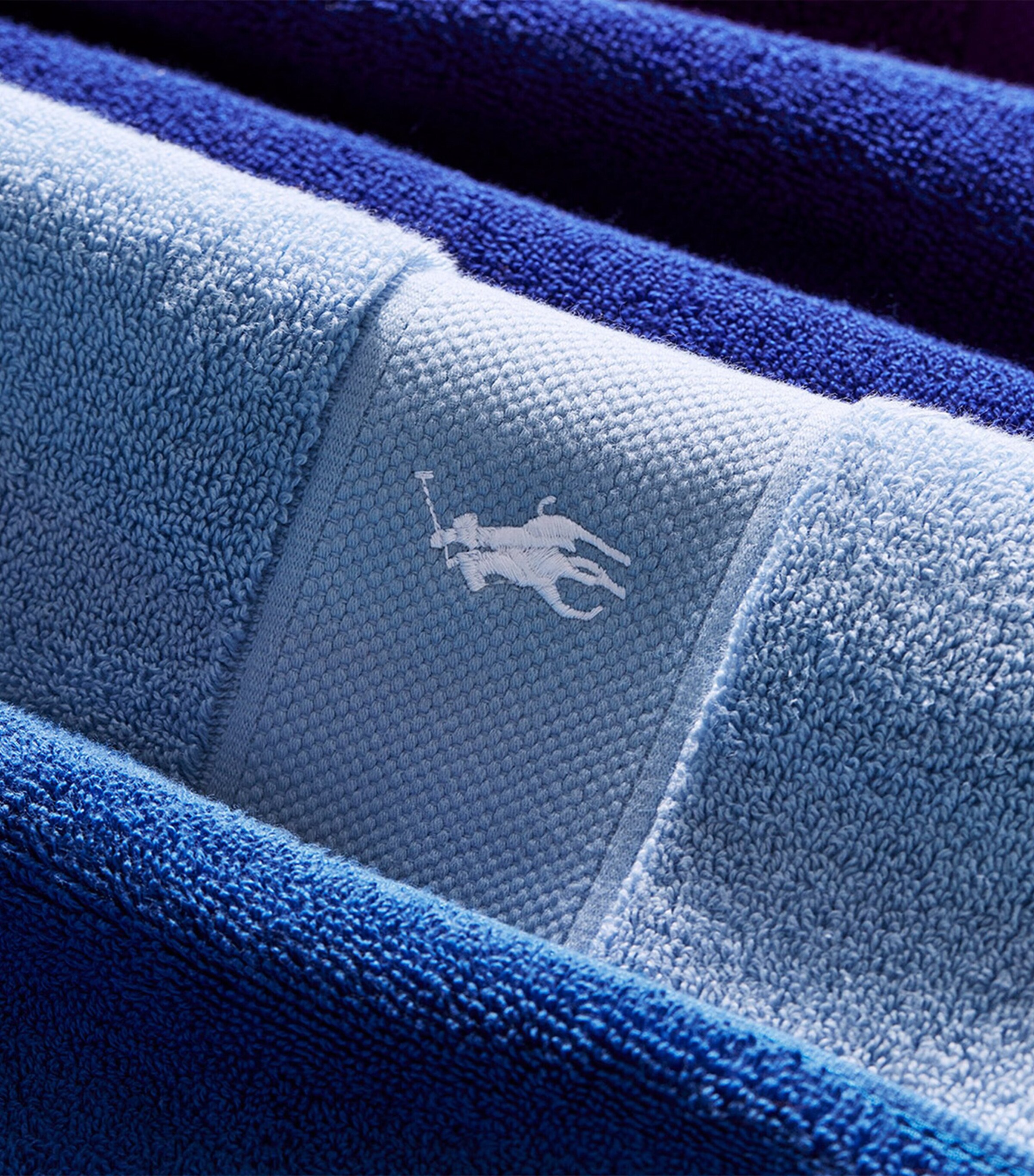Polo Player Guest Towel (40cm x 75cm) OFFICE BLUE Image 4