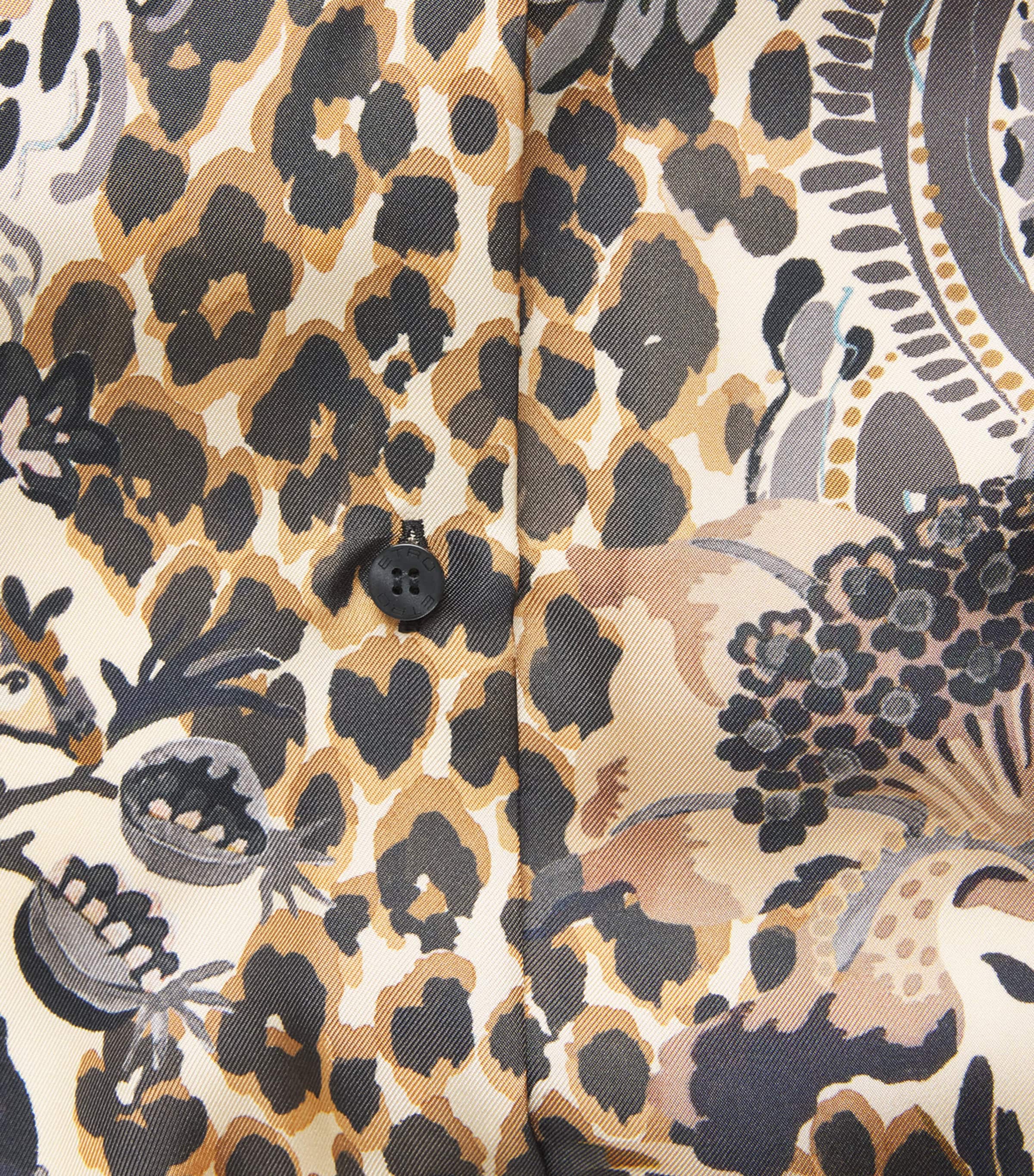 Etro Womens Silk Leopard Shirt Beige Image 6