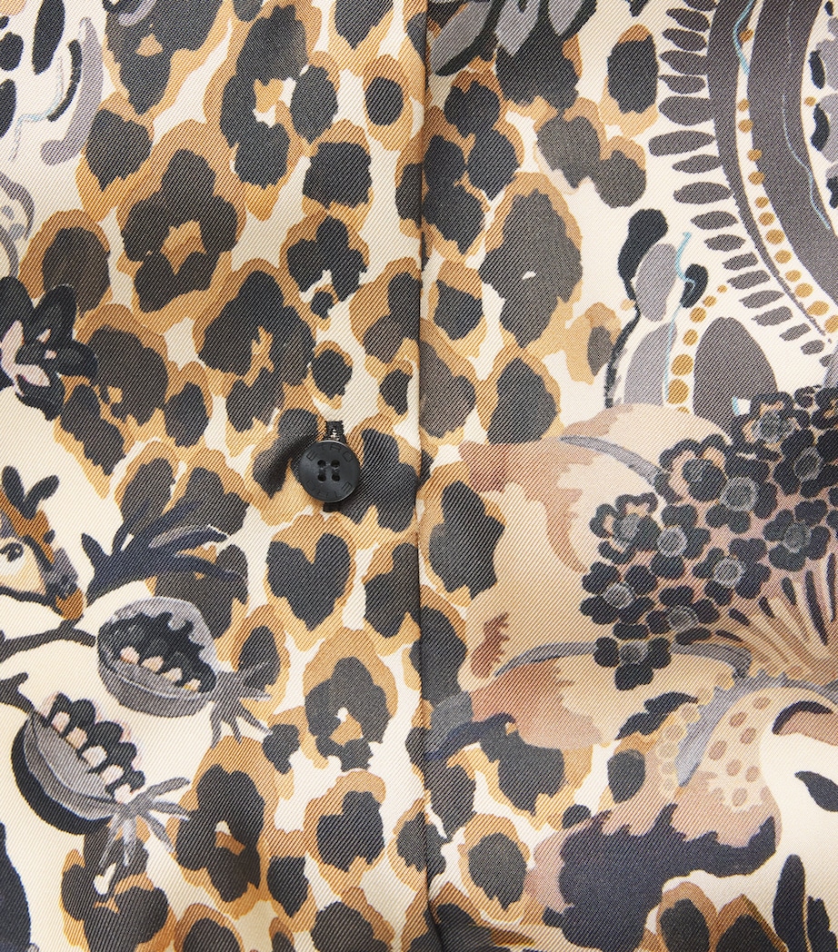 Etro Womens Silk Leopard Shirt Beige Image 6