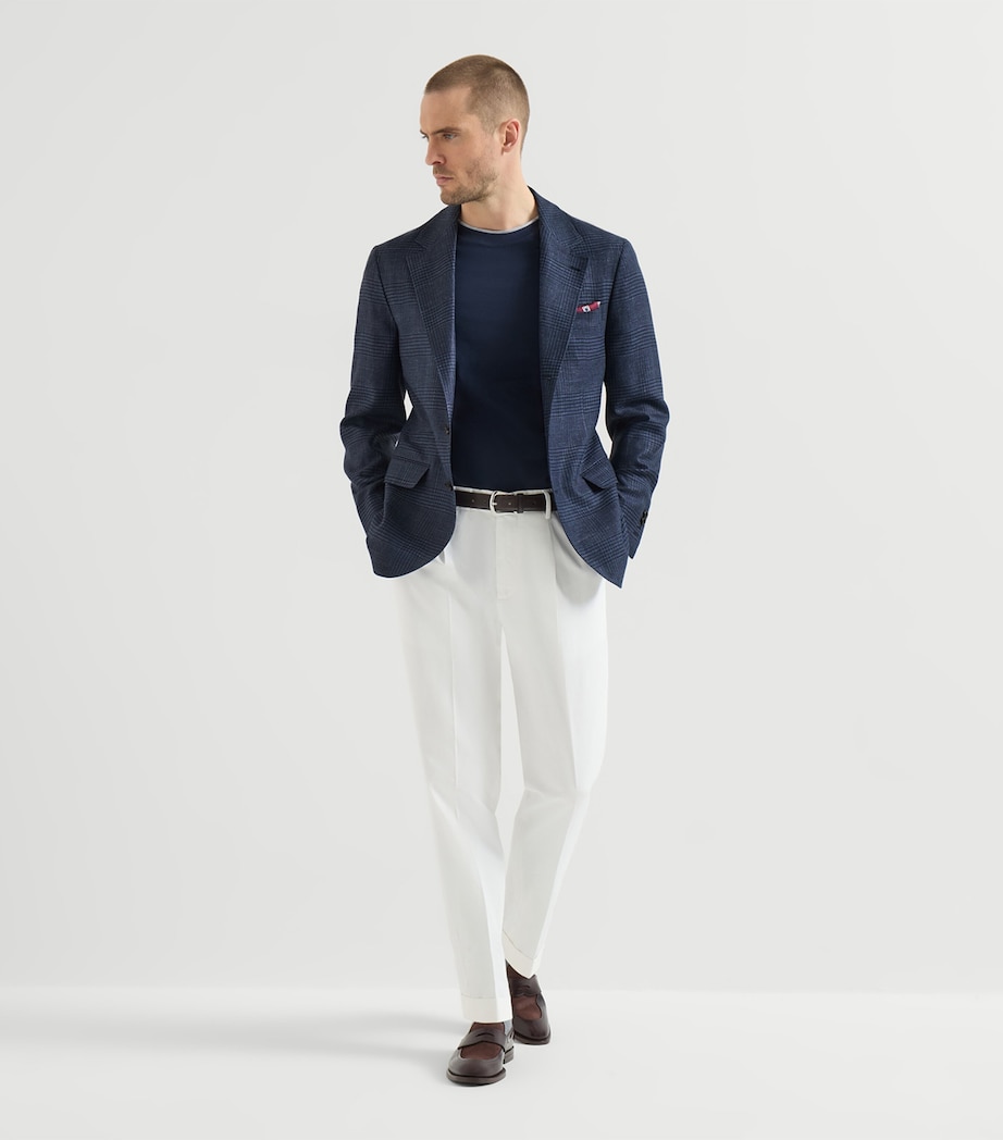 Brunello Cucinelli Mens Wool-Silk-Linen Blazer Image 2