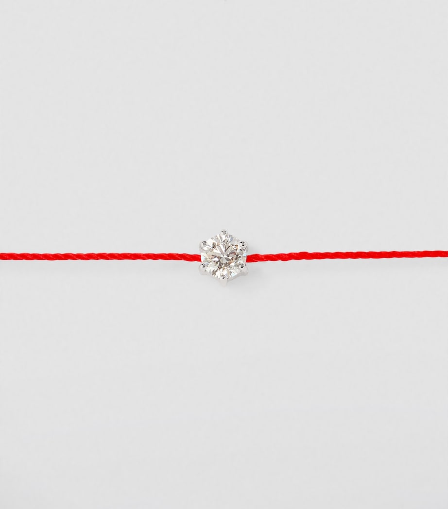 White Gold and Diamond So Absolu Thread Bracelet WHITE GOLD Image 2