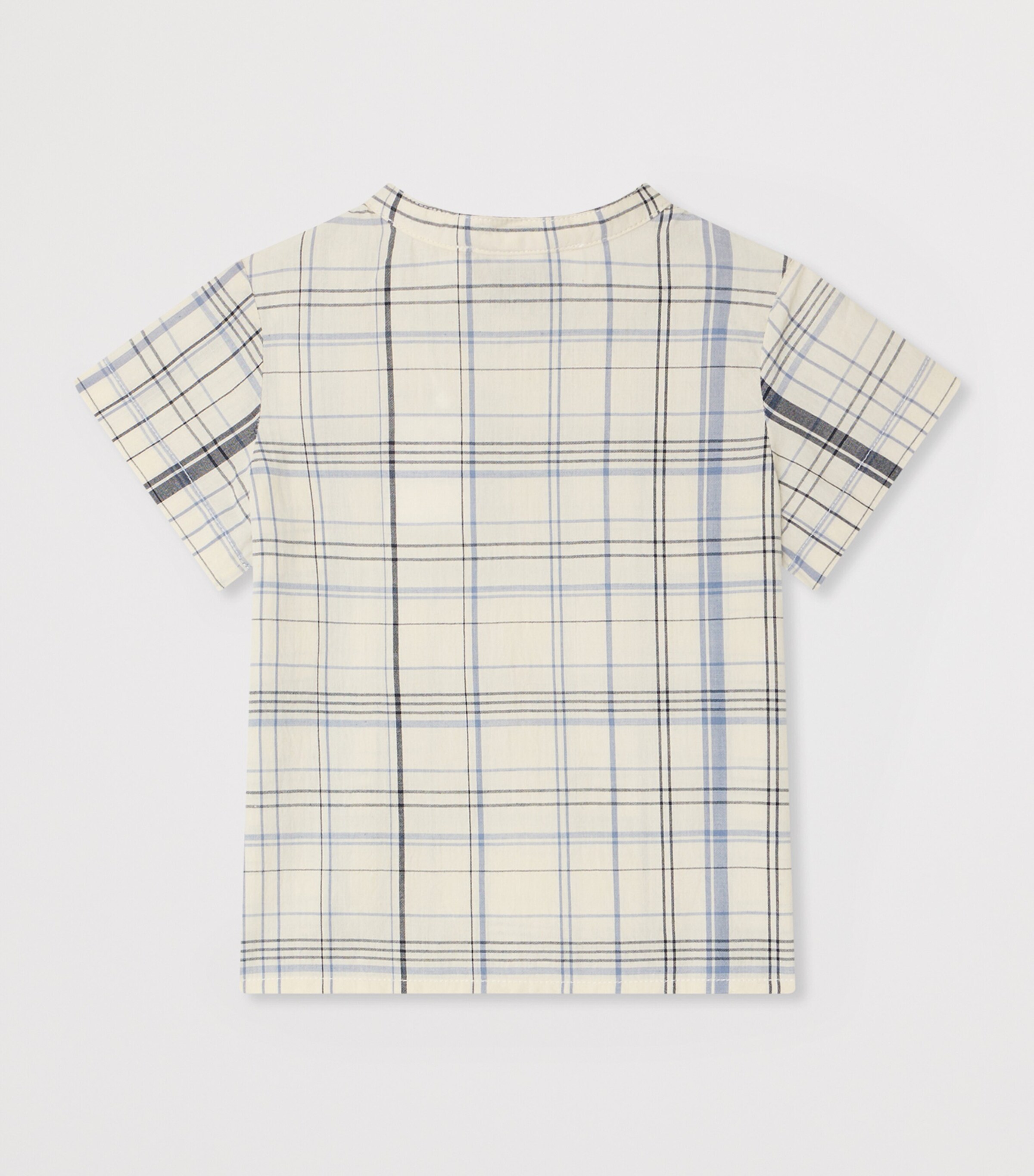 Bonpoint Cotton Check Shirt (6-18 Months) Ca Bleu Image 2