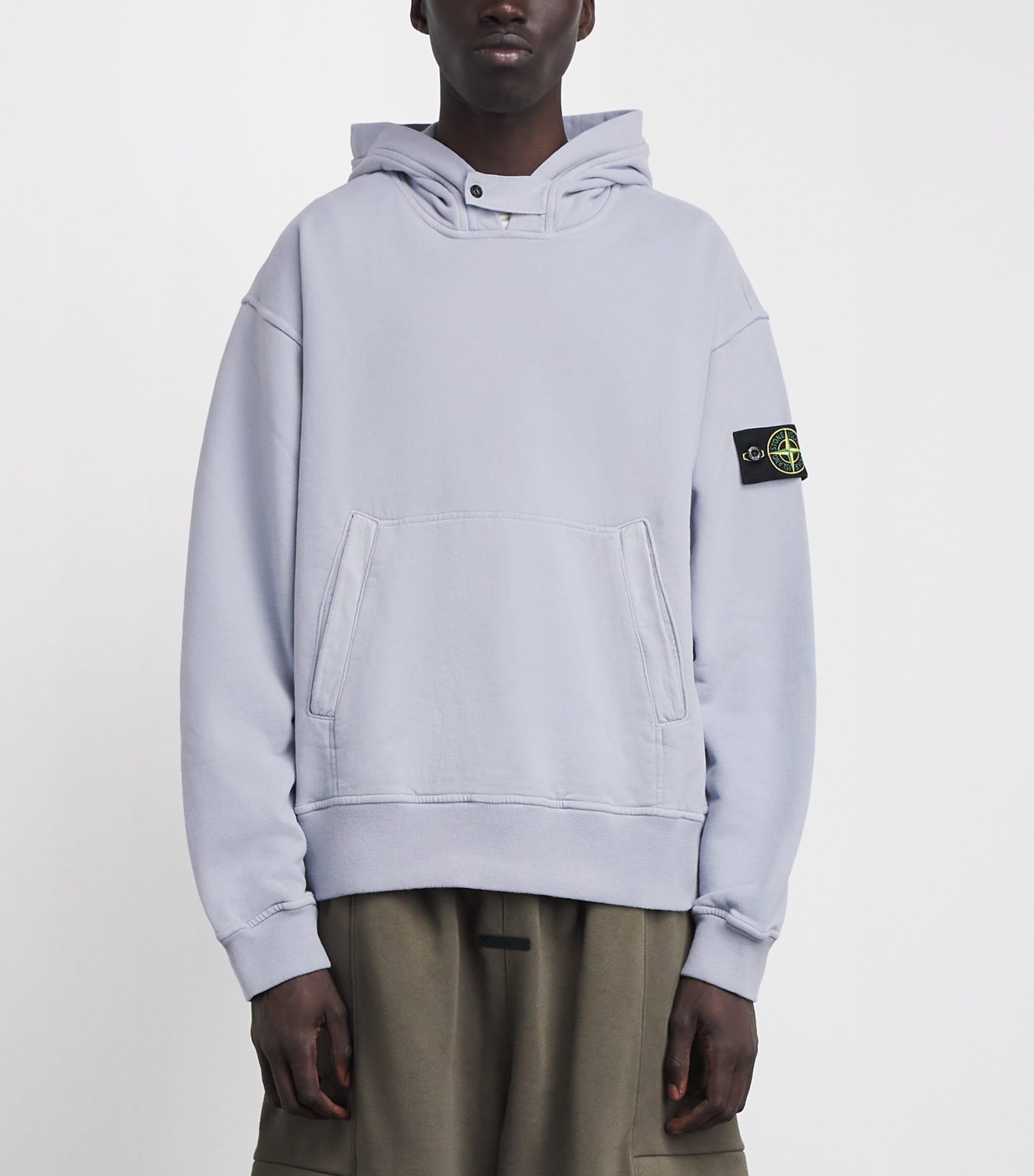 Stone Island Mens Organic Cotton Compass Hoodie Image 4