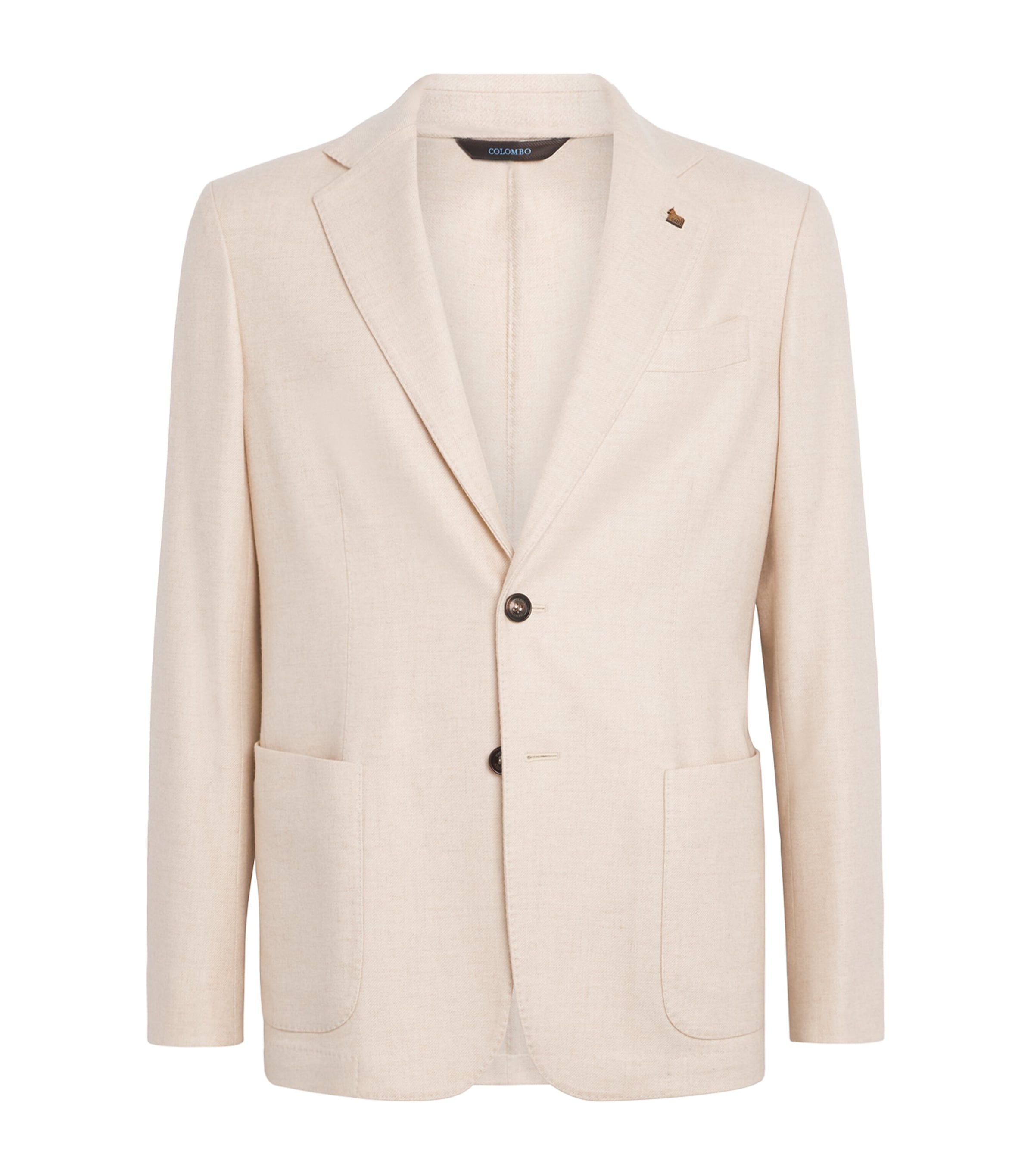 Colombo Cashmere Single-breasted Blazer In Neutral