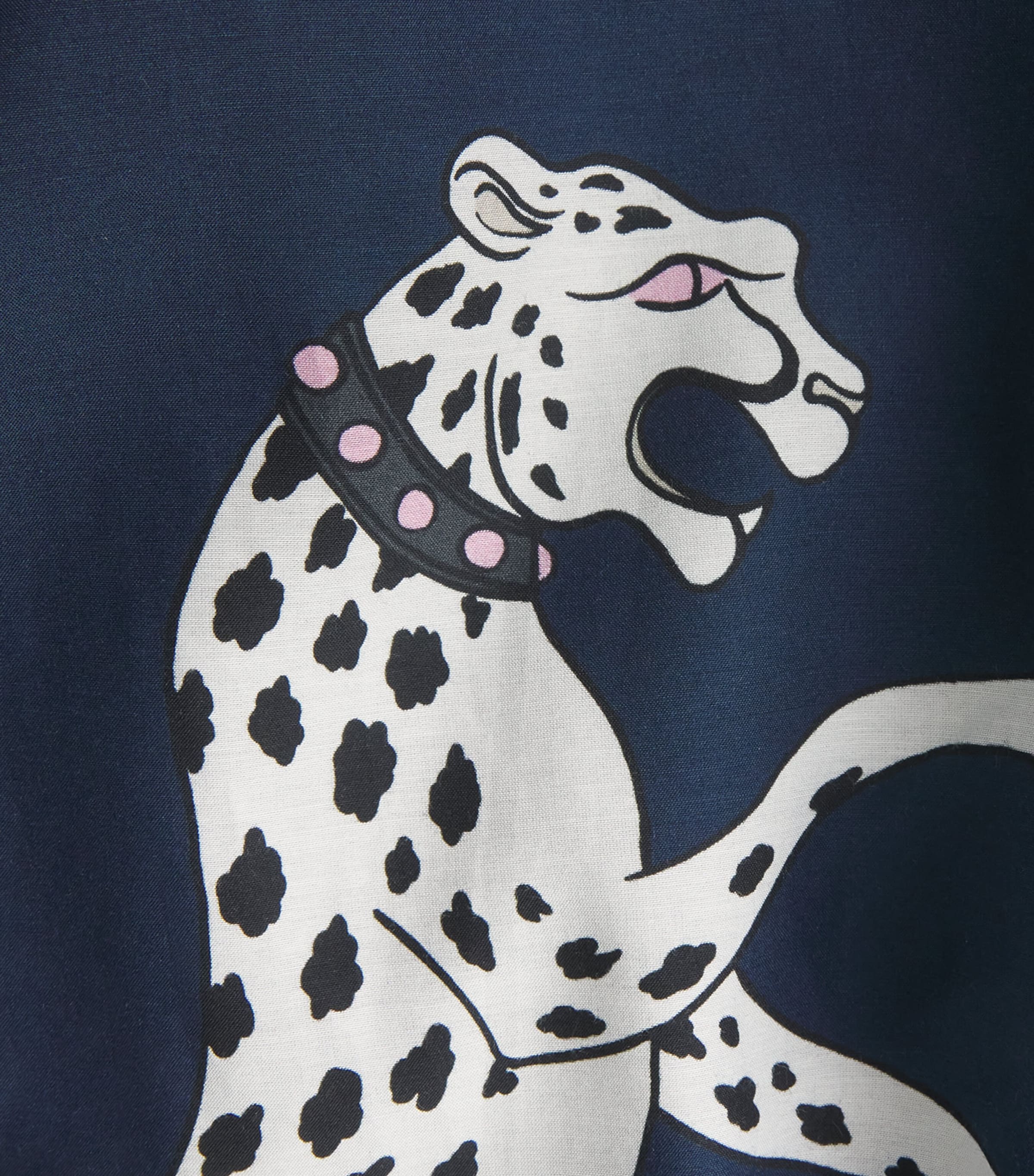 Olivia von Halle Womens Cotton-Silk Cheetah Amaya Robe Ziegfeld Image 6
