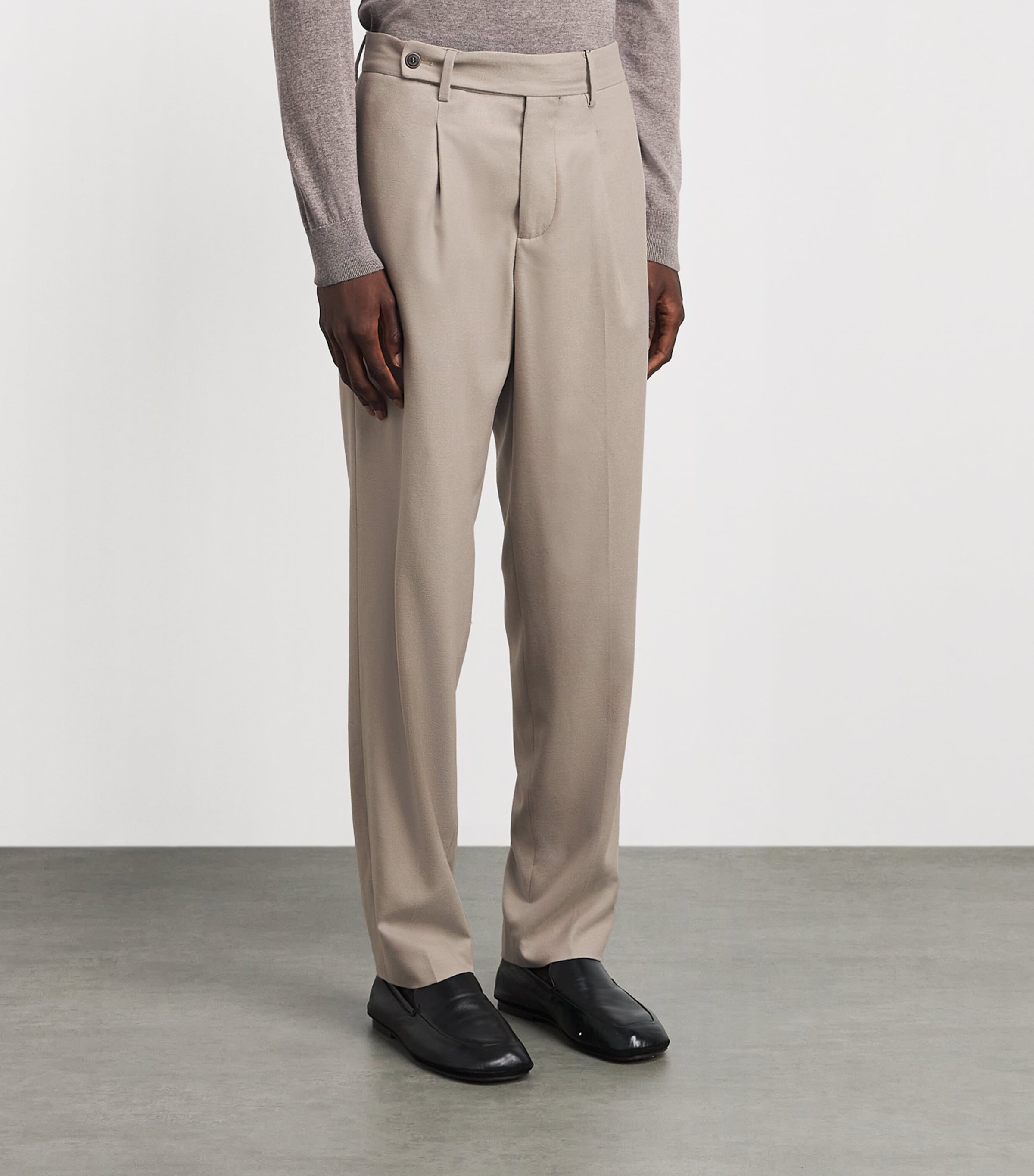 Colombo Mens Kid Wool 12.8 Louis Chinos Light Beige Image 4