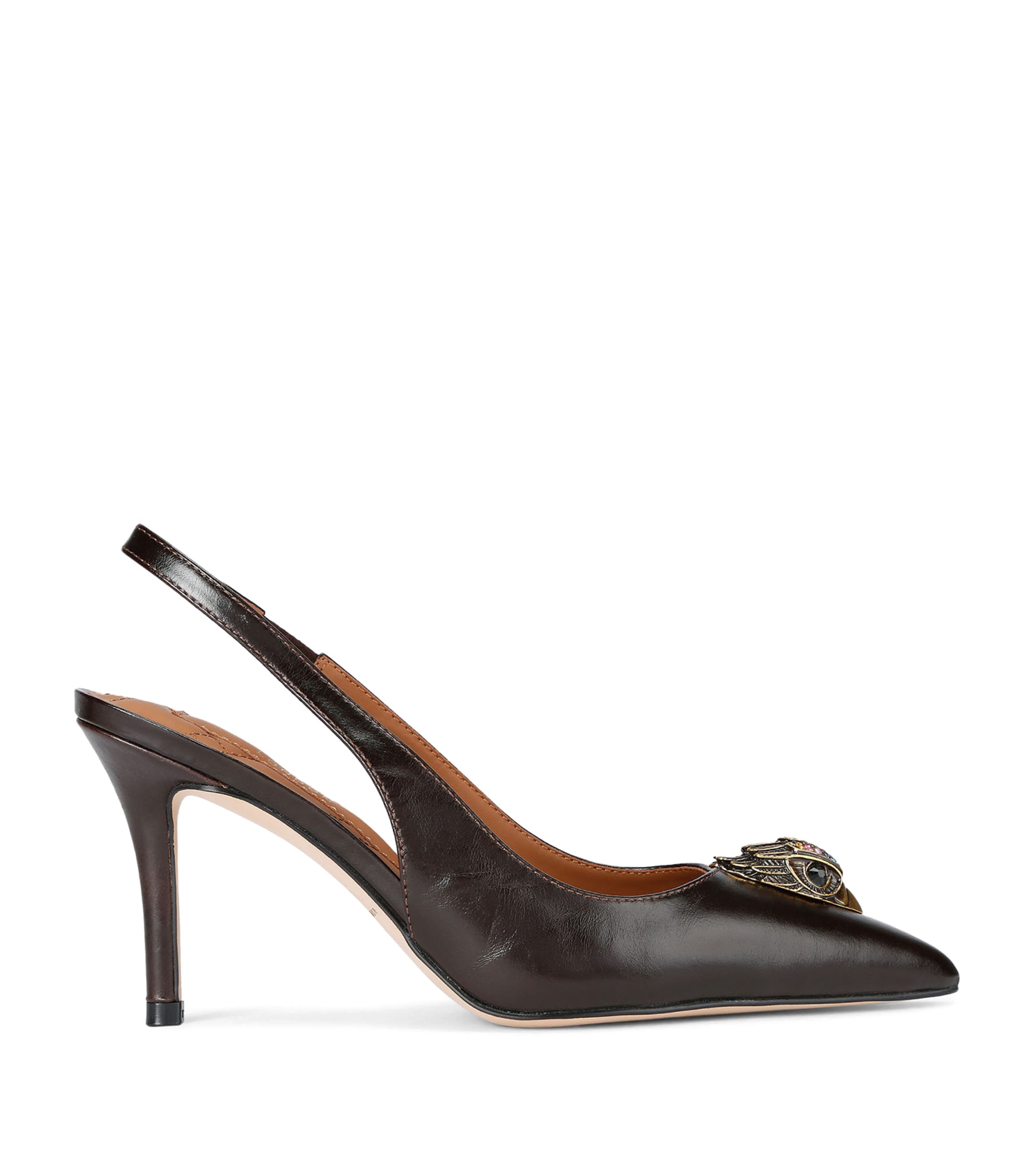 Kurt Geiger London Leather Belgravia Slingback Pumps Brown/oth Image 1
