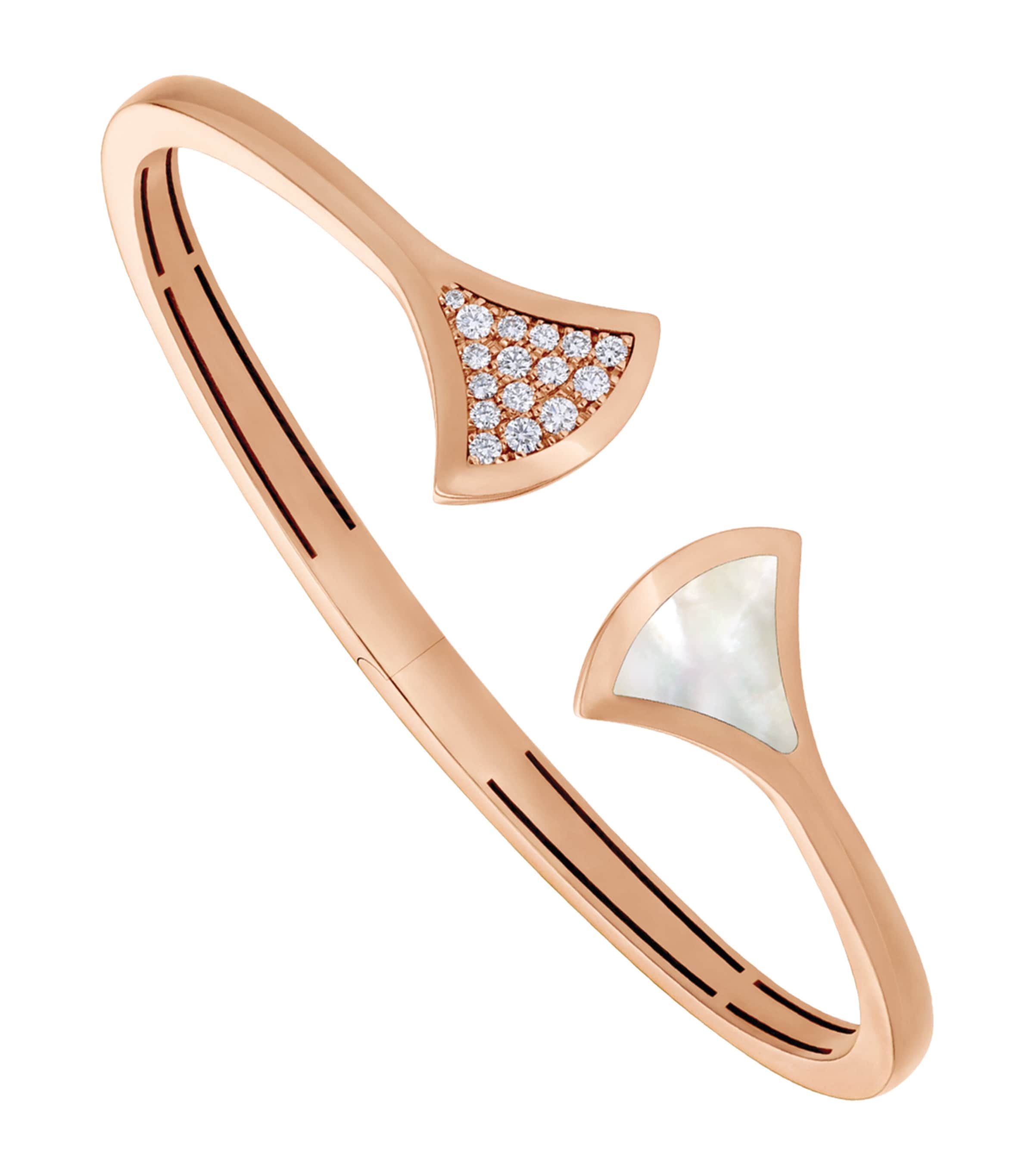 Rose Gold, Diamond and Mother-of-Pearl Divas' Dream Bangle PINK GOLD Image 1