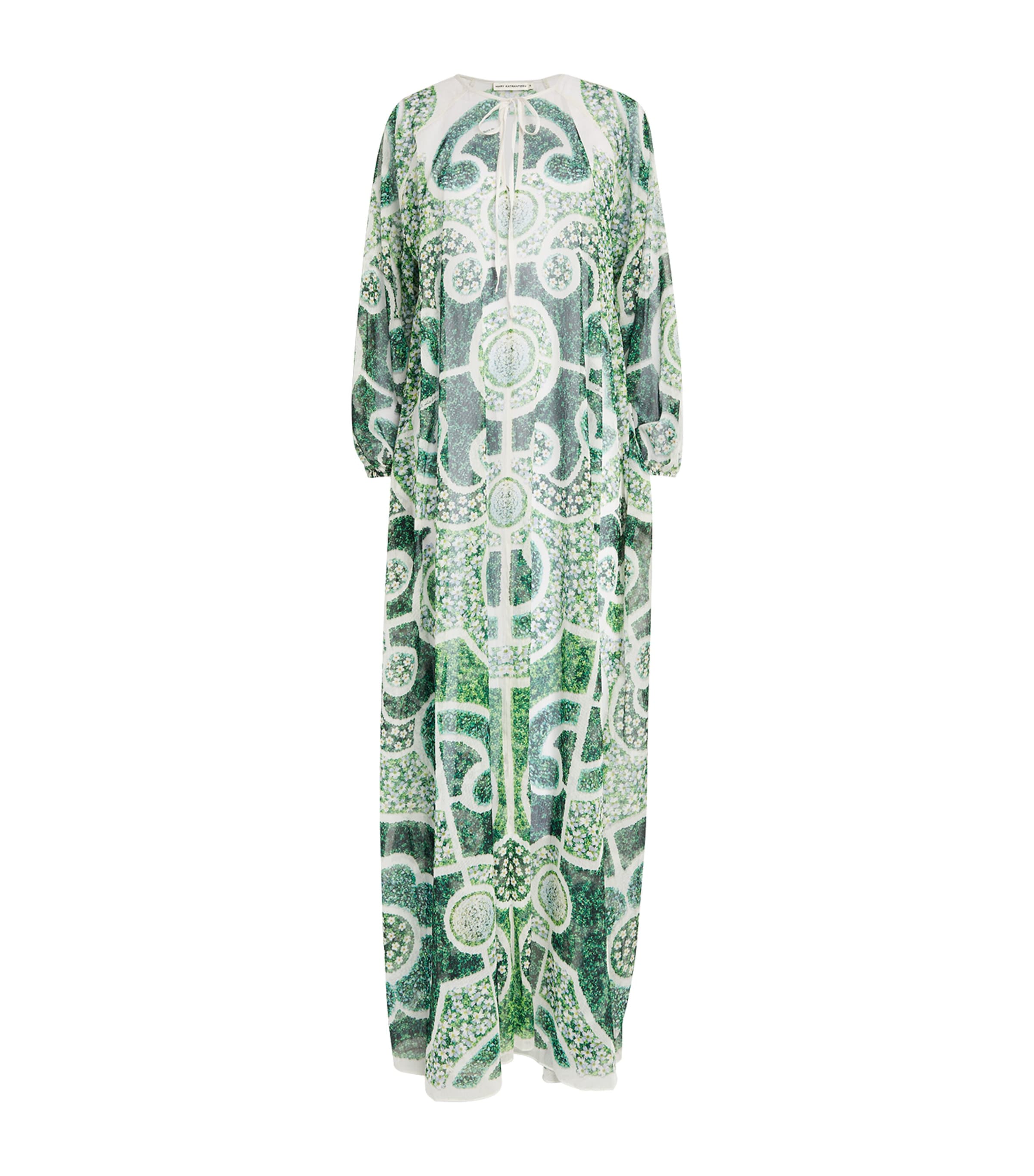 Mary Katrantzou Green Topiary Kaftan