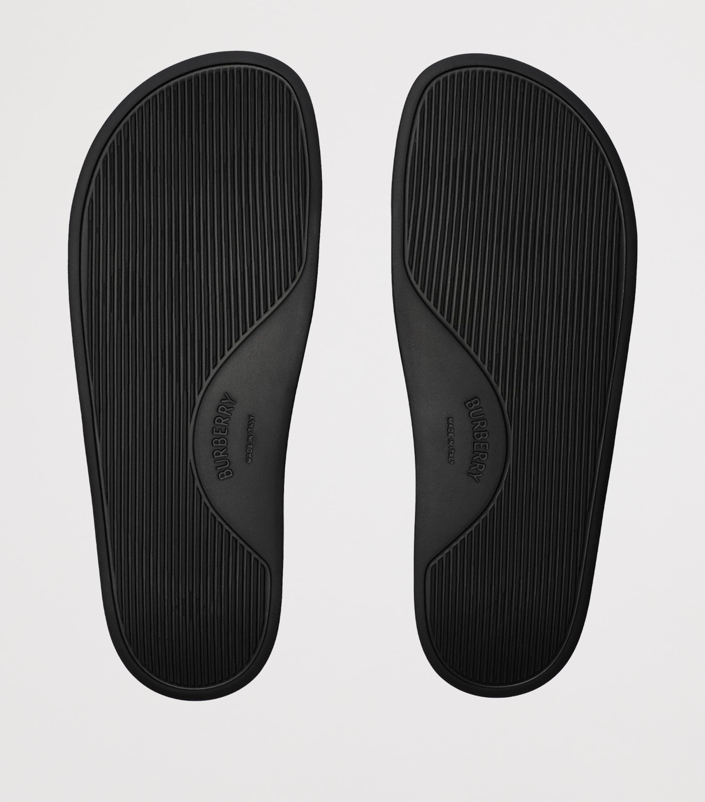 Burberry Check Slides Dark Brown Ip Chk Image 5