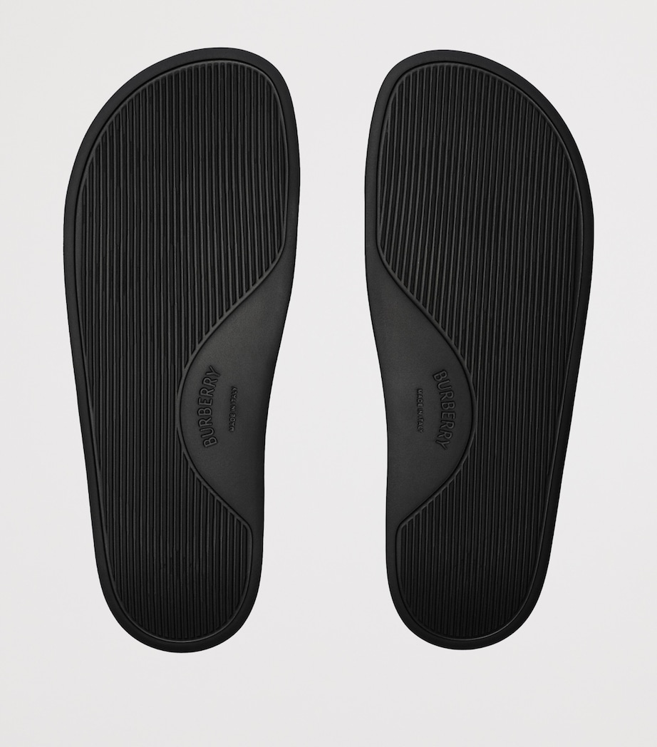 Burberry Check Slides Dark Brown Ip Chk Image 5