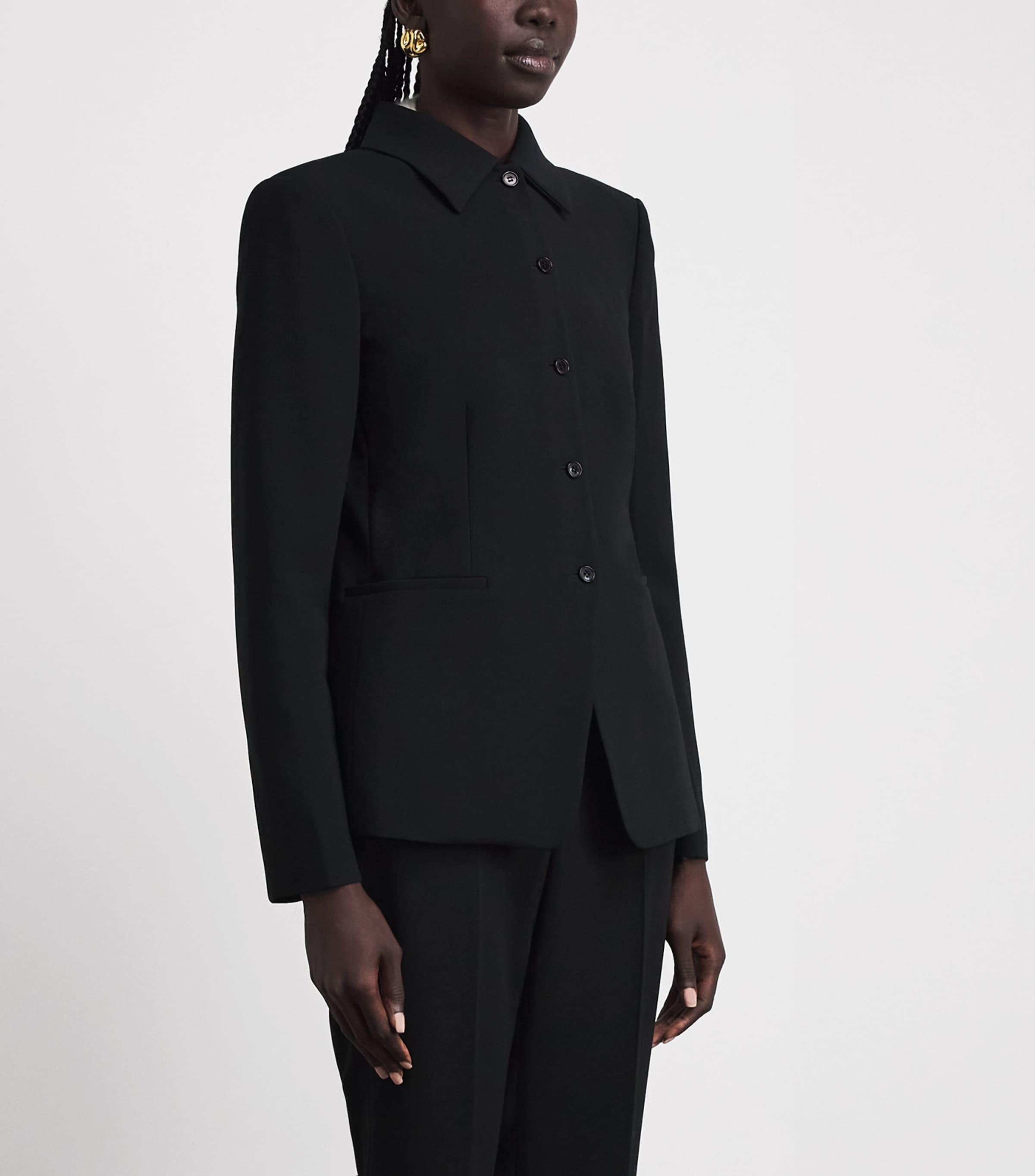 Theory Womens Cutaway Blazer Black Image 4