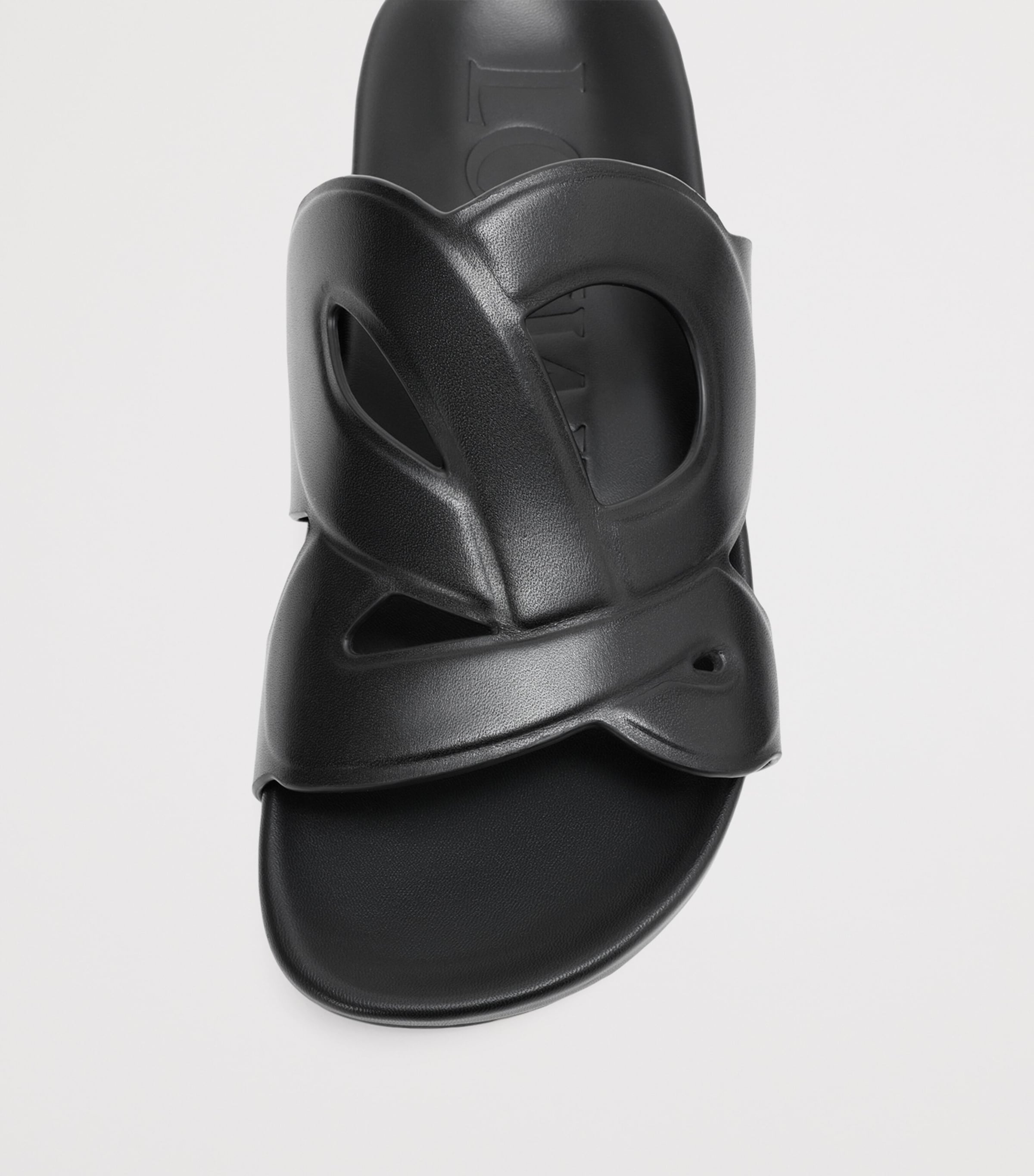 LOEWE x Paula's Ibiza Leather Monogram Ease Slides Black Image 5