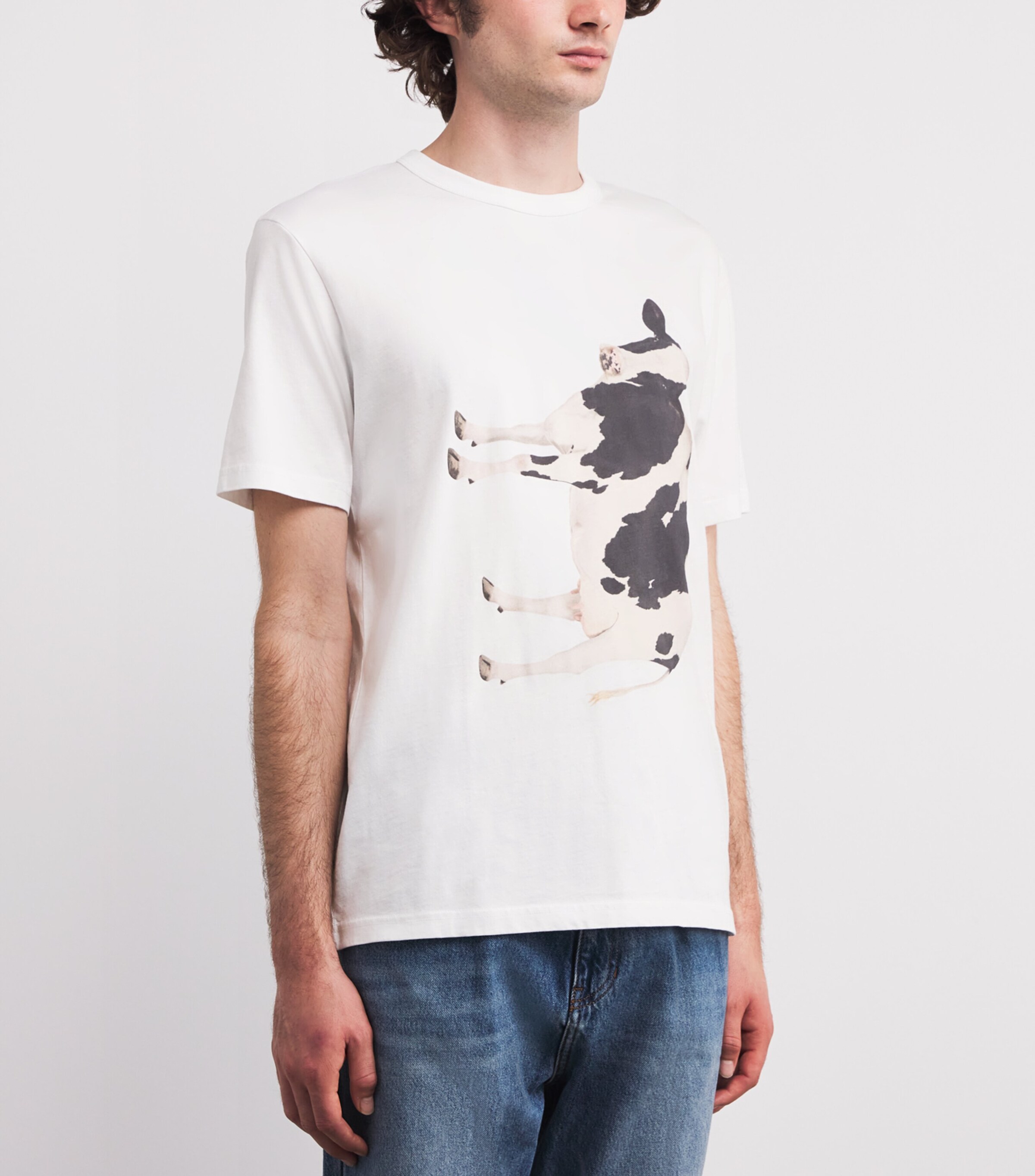 x Paul Smith Cotton Cow Print T-Shirt WHITE Image 3