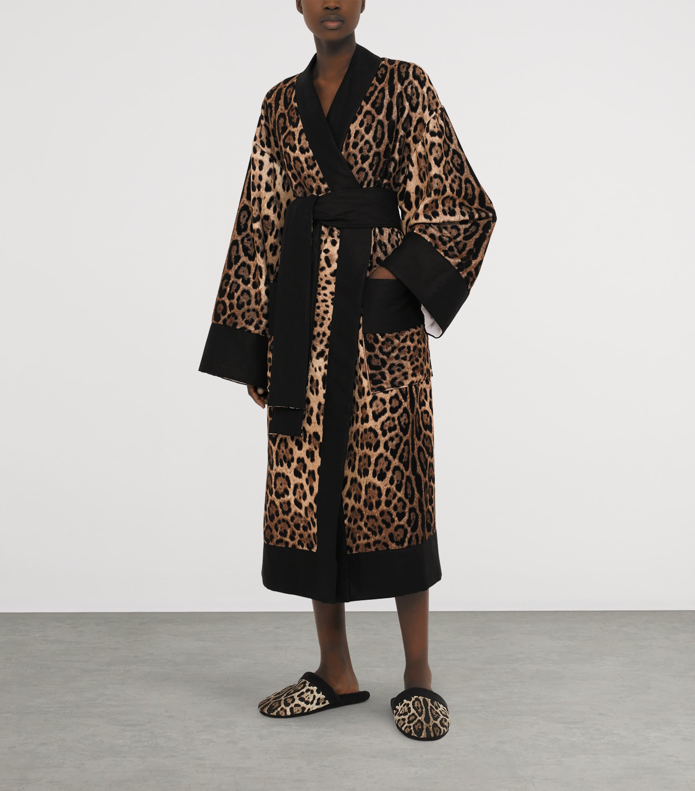 Terry Cotton Leopard Print Robe UL001 LEOPARDO Image 6