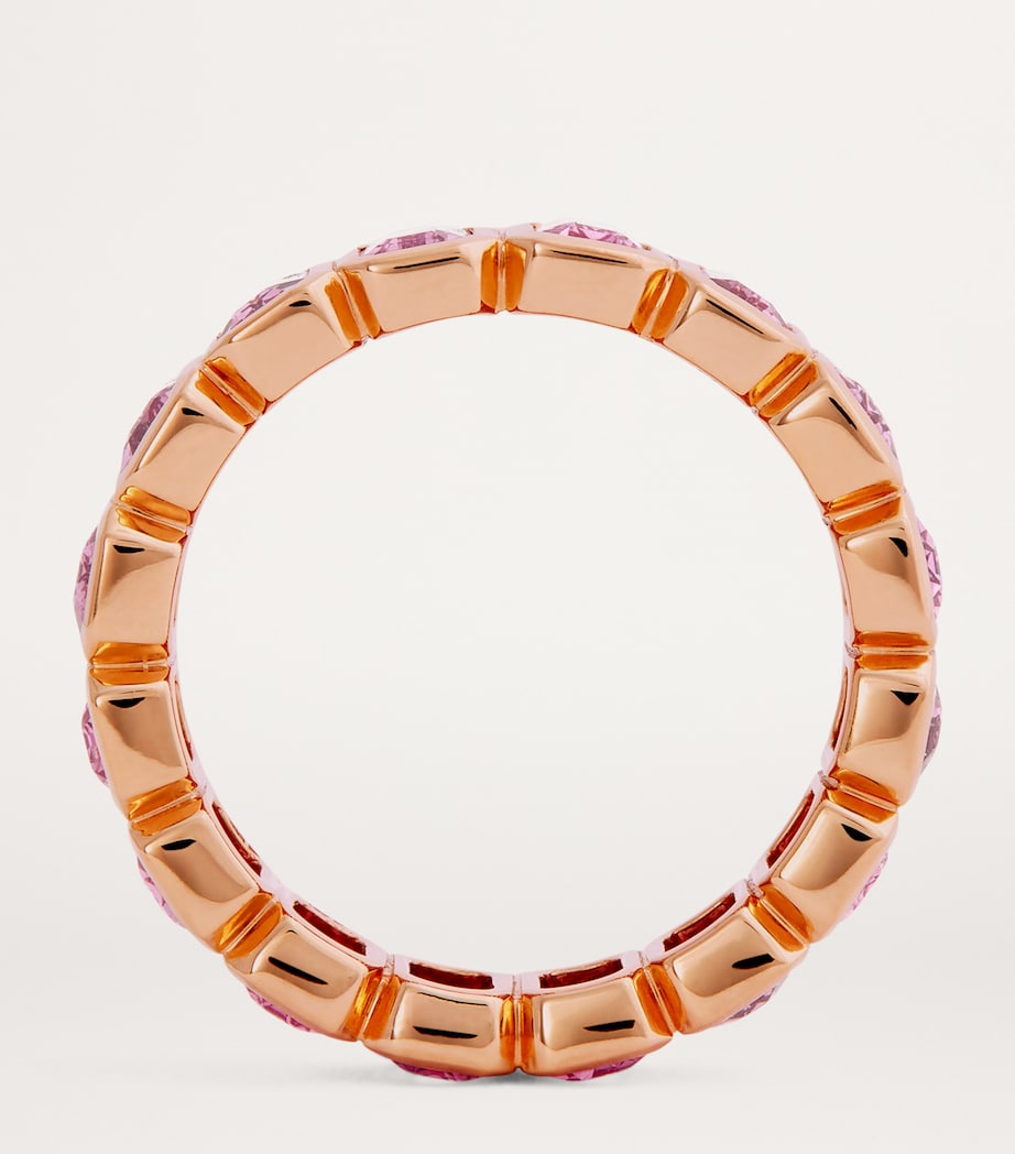 Rose Gold and Pink Sapphire Bezel Ring ROSE GOLD Image 3