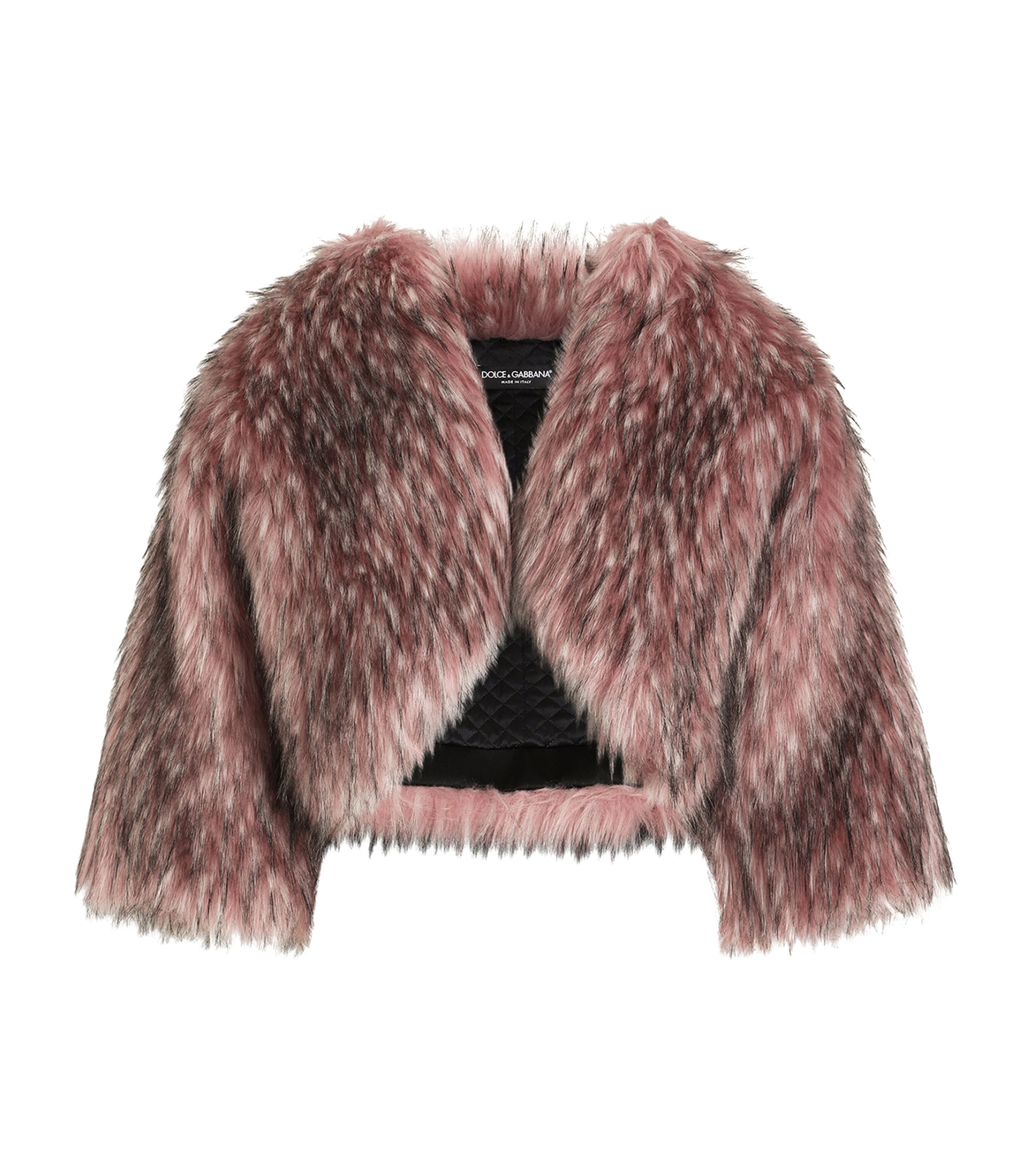 Dolce & Gabbana Faux Fur Cropped Coat