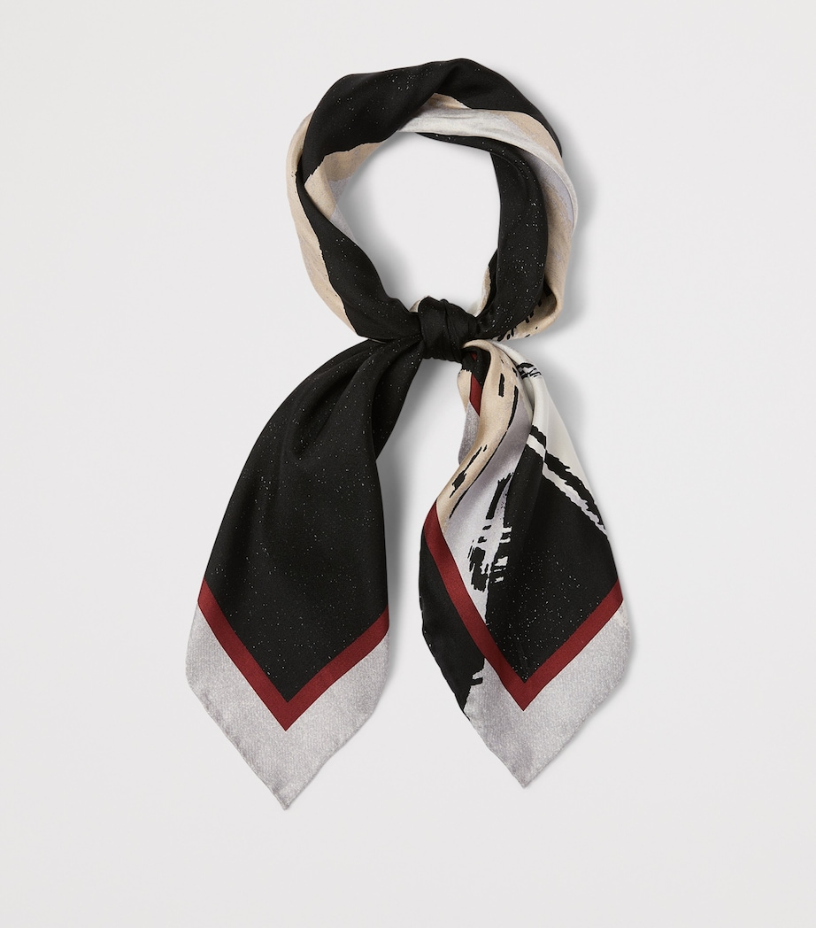 Marina Rinaldi Silk Scarf White Image 4