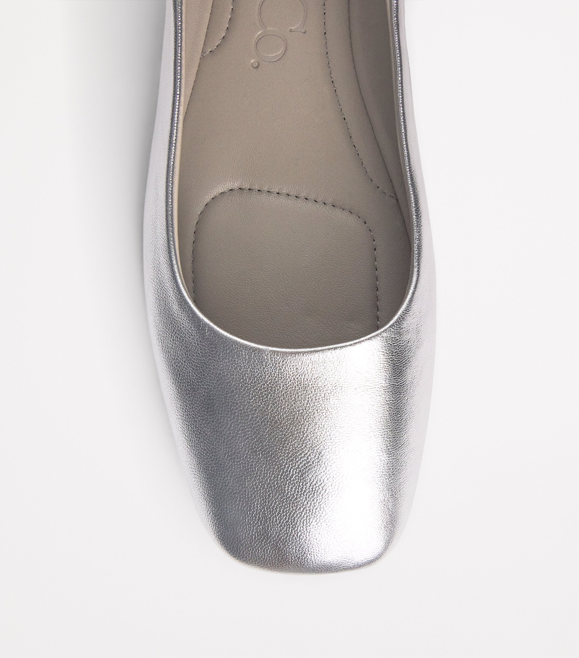 Metallic Leather Ballet Flats ICE Image 5