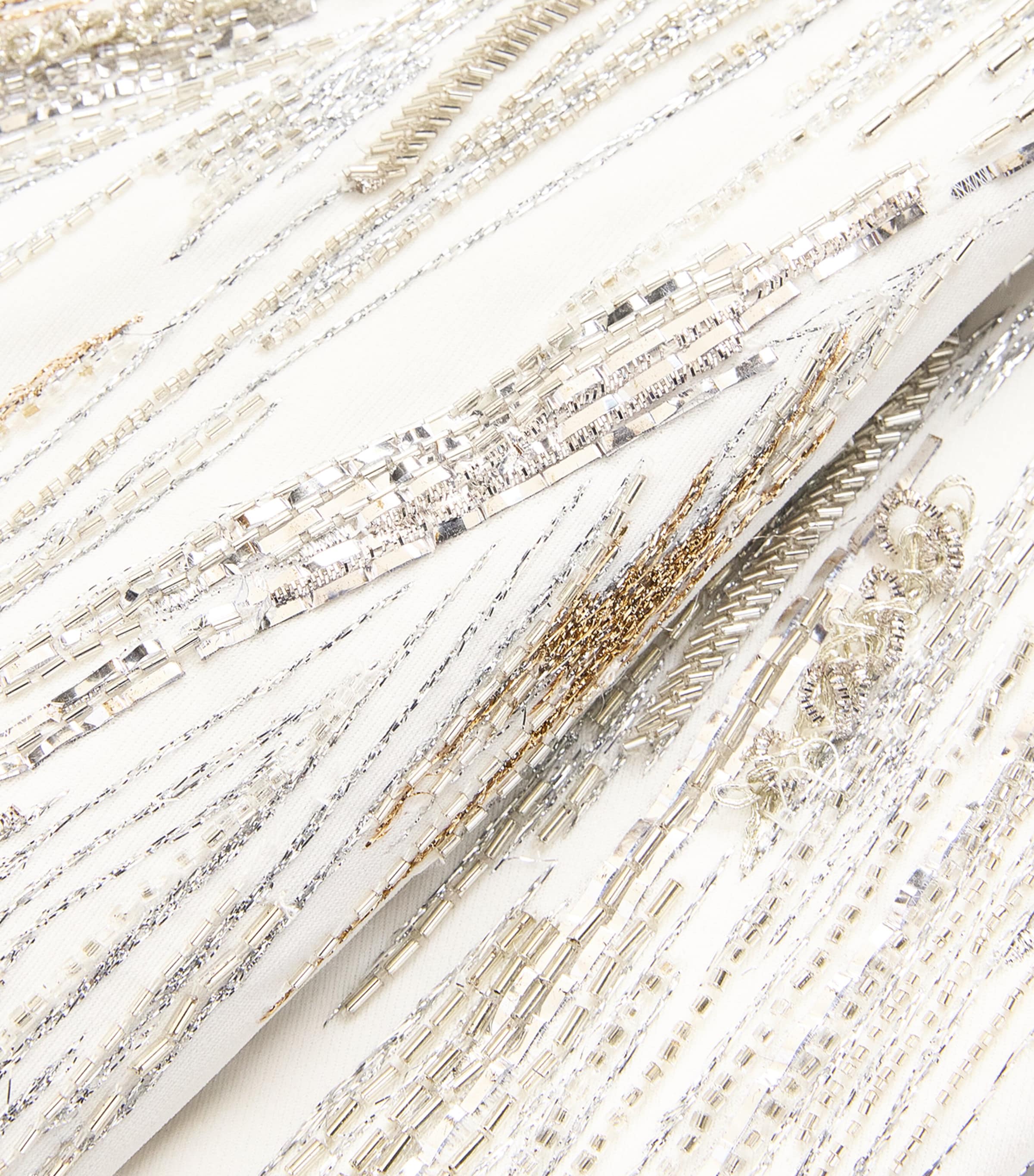 Beaded The Linear Glistening Gown WHITE Image 5