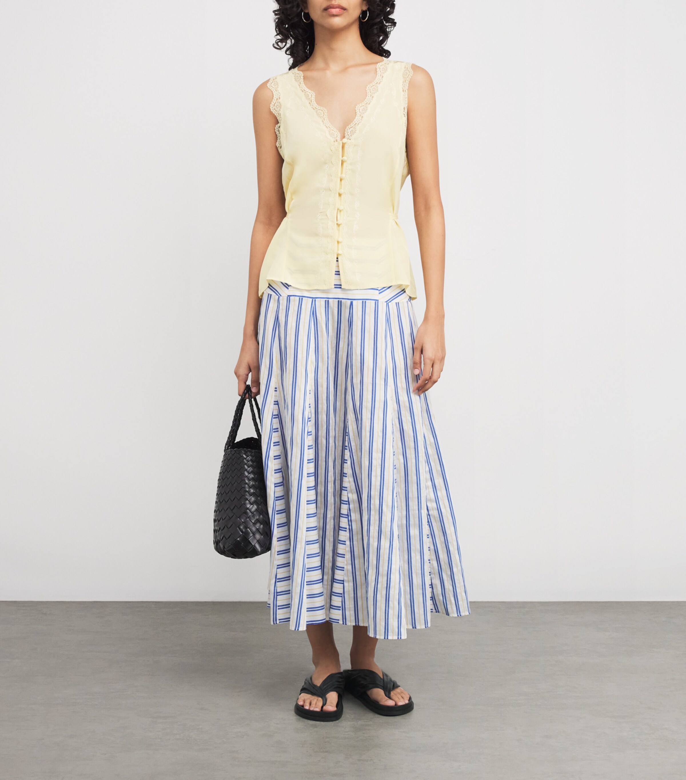 PAIGE Womens Silk Ancona Tank Top Apricot Dust Image 2