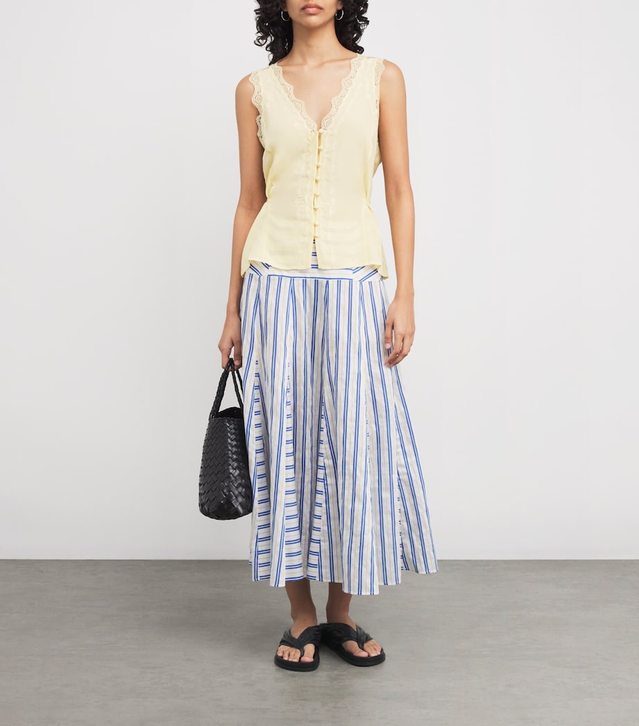 PAIGE Womens Silk Ancona Tank Top Apricot Dust Image 2