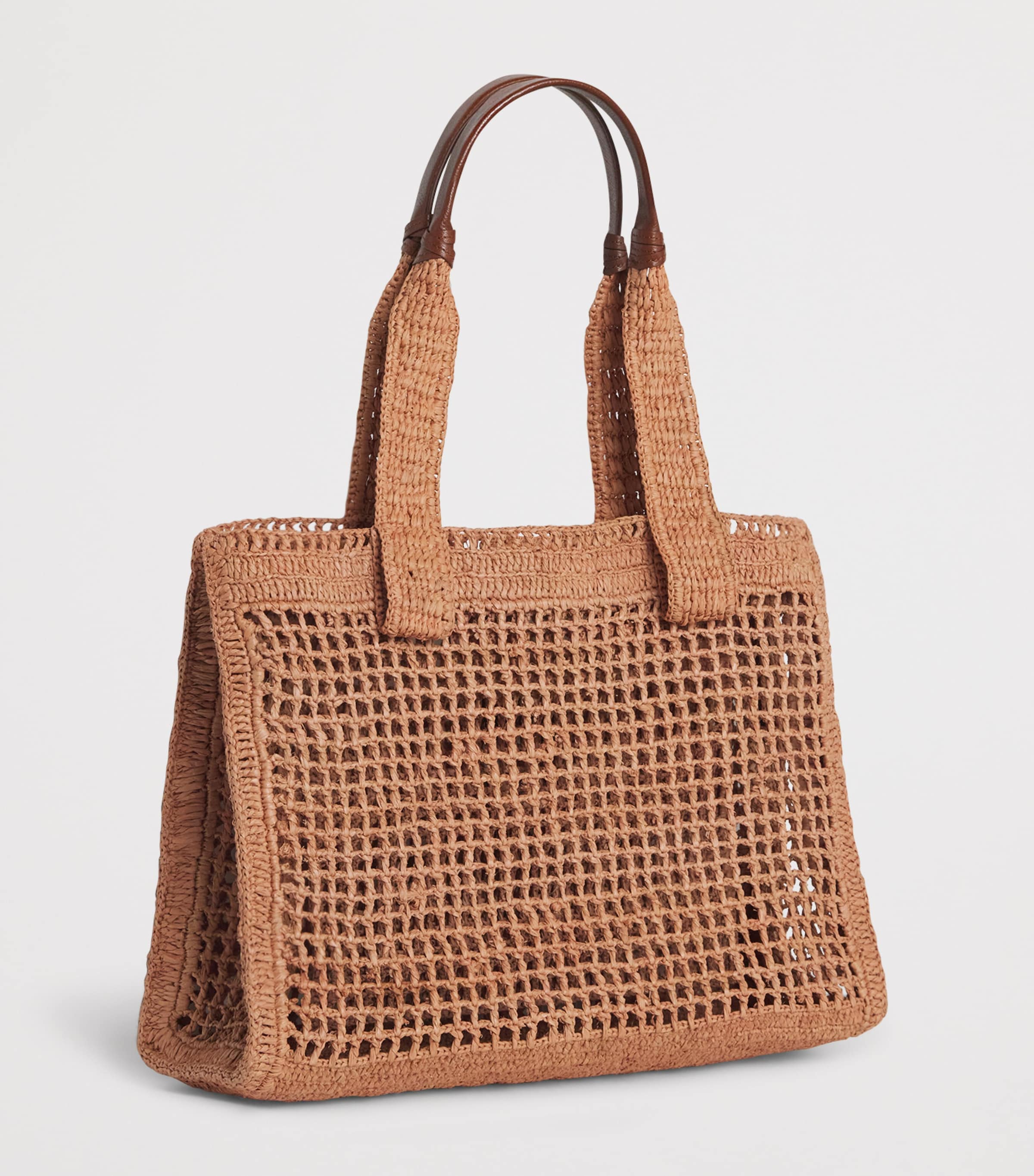 Chloé Raffia Summer Banana East-West Tote Bag Summery Beige Image 2