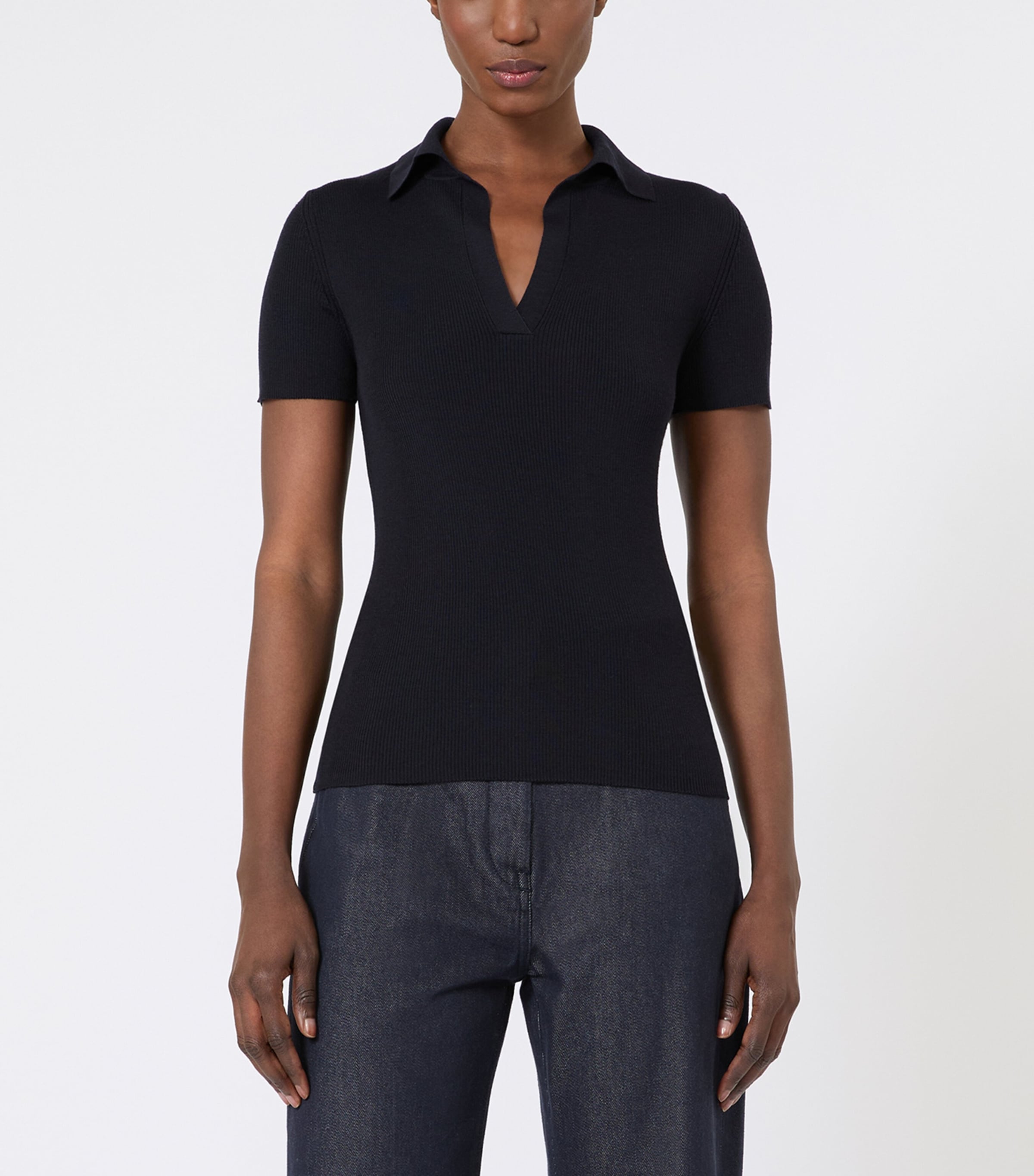 Wool Rib Knit Top ULTRAMARINE Image 2