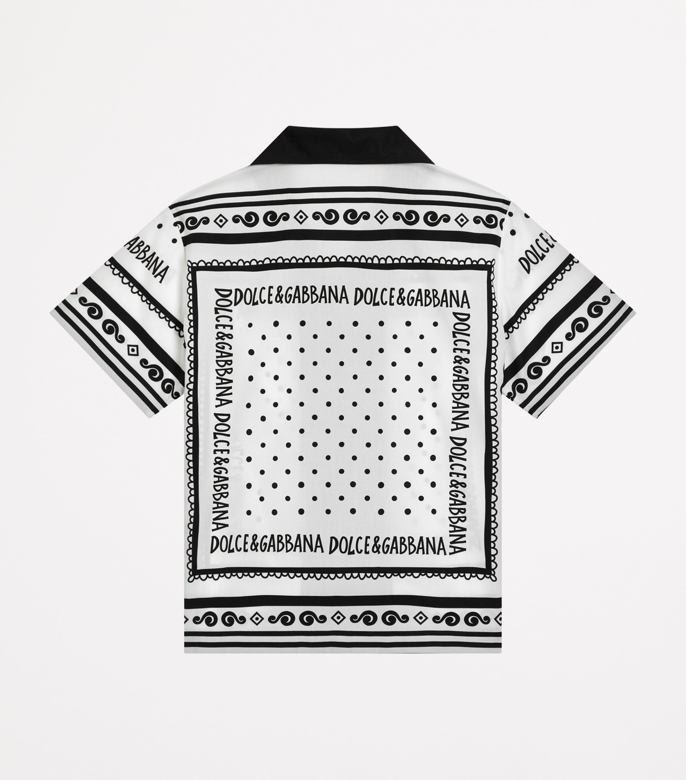 Dolce&Gabbana Kids Cotton Bandana Print Shirt (8-12+ Years) Bandana Bl Image 2
